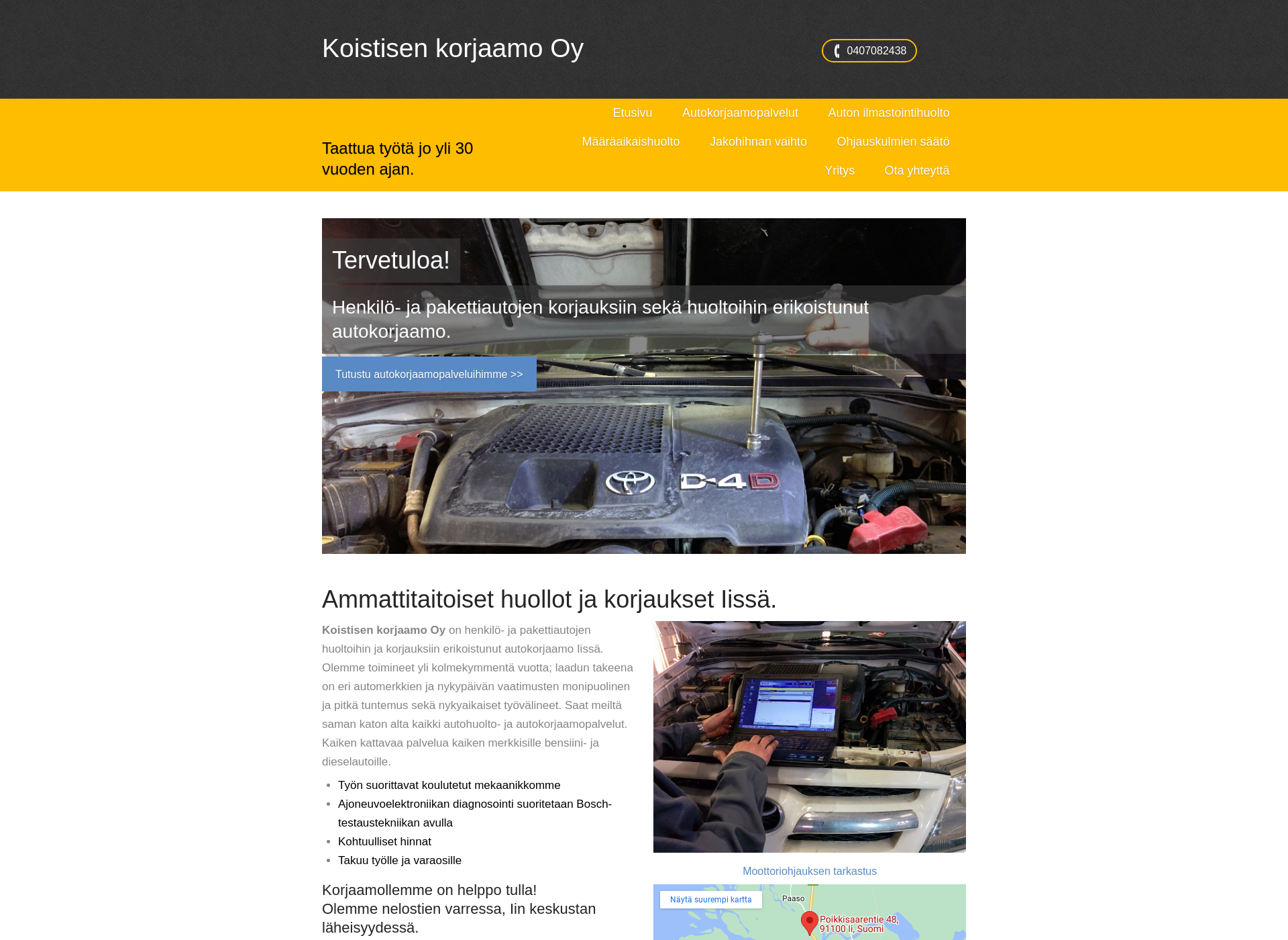 Screenshot for koistisenkorjaamo.fi