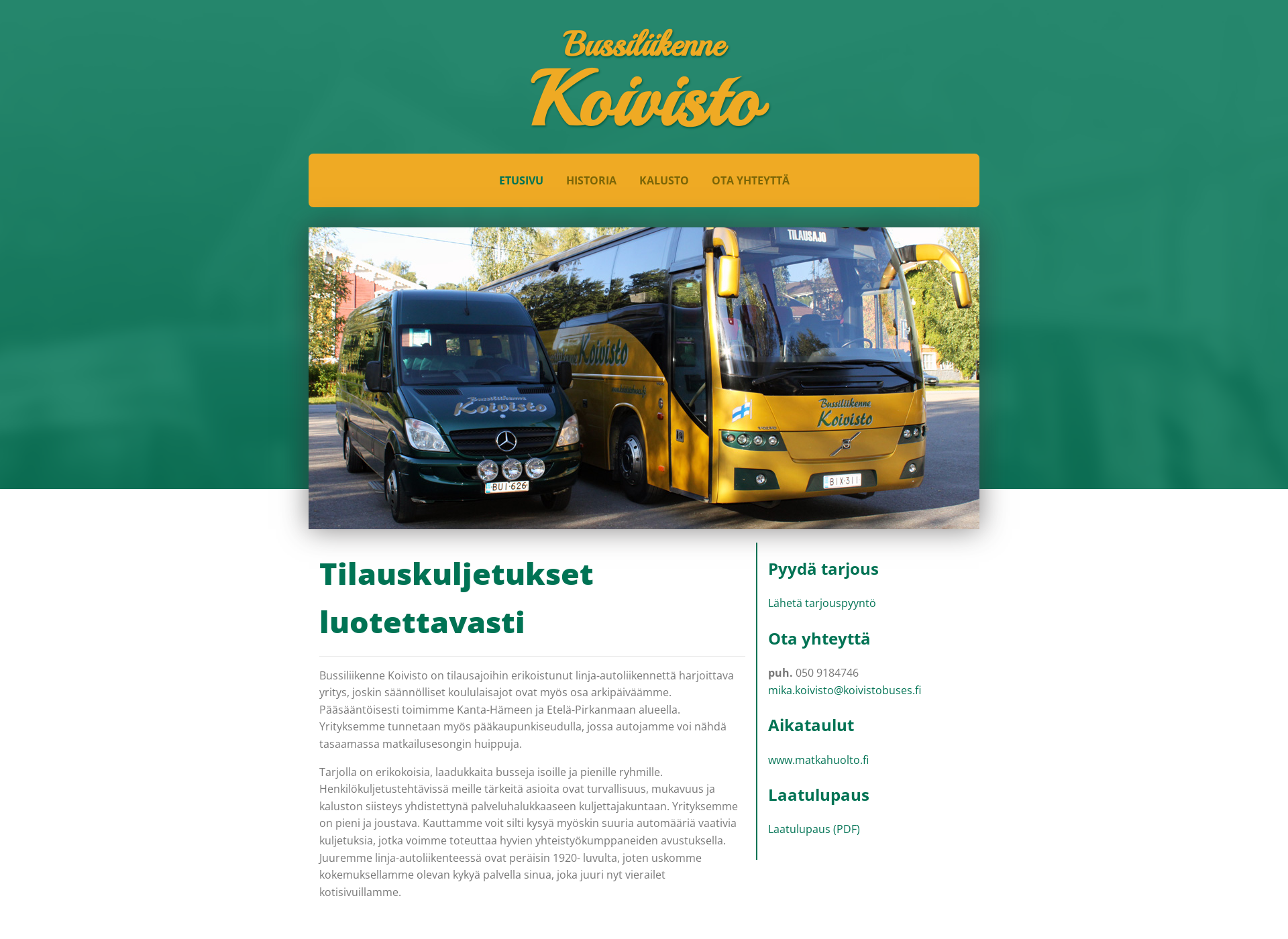 Screenshot for koivistobuses.fi