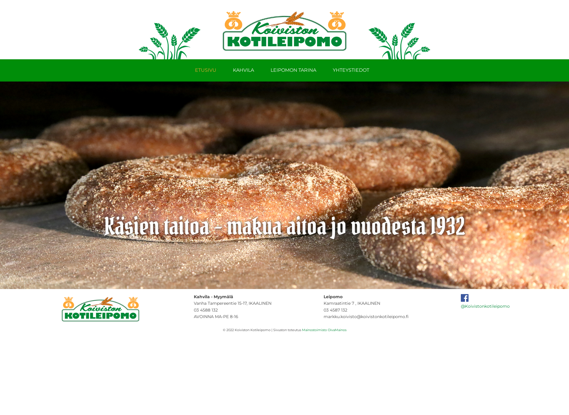 Screenshot for koivistonkotileipomo.fi