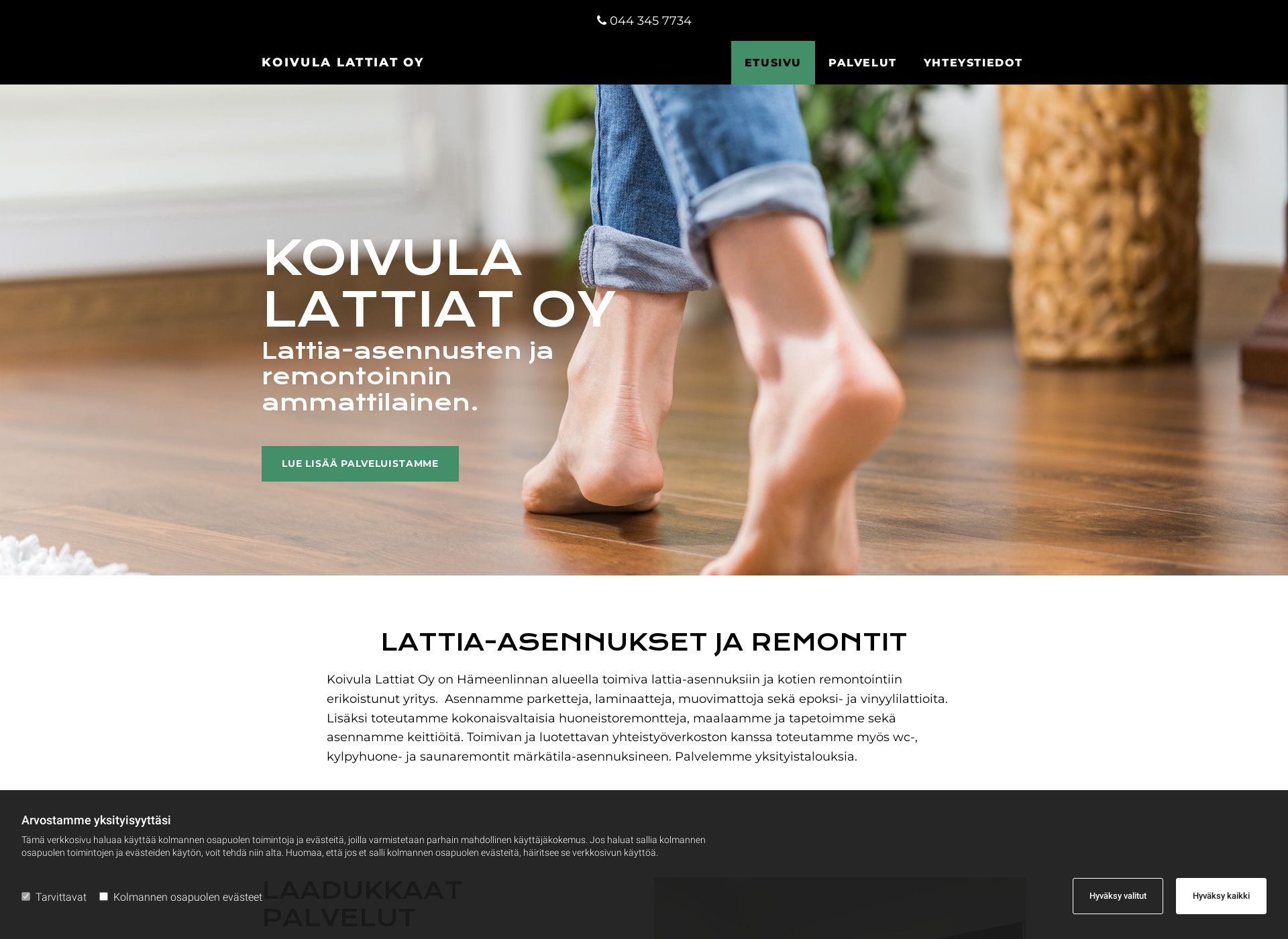 Screenshot for koivulalattiat.fi