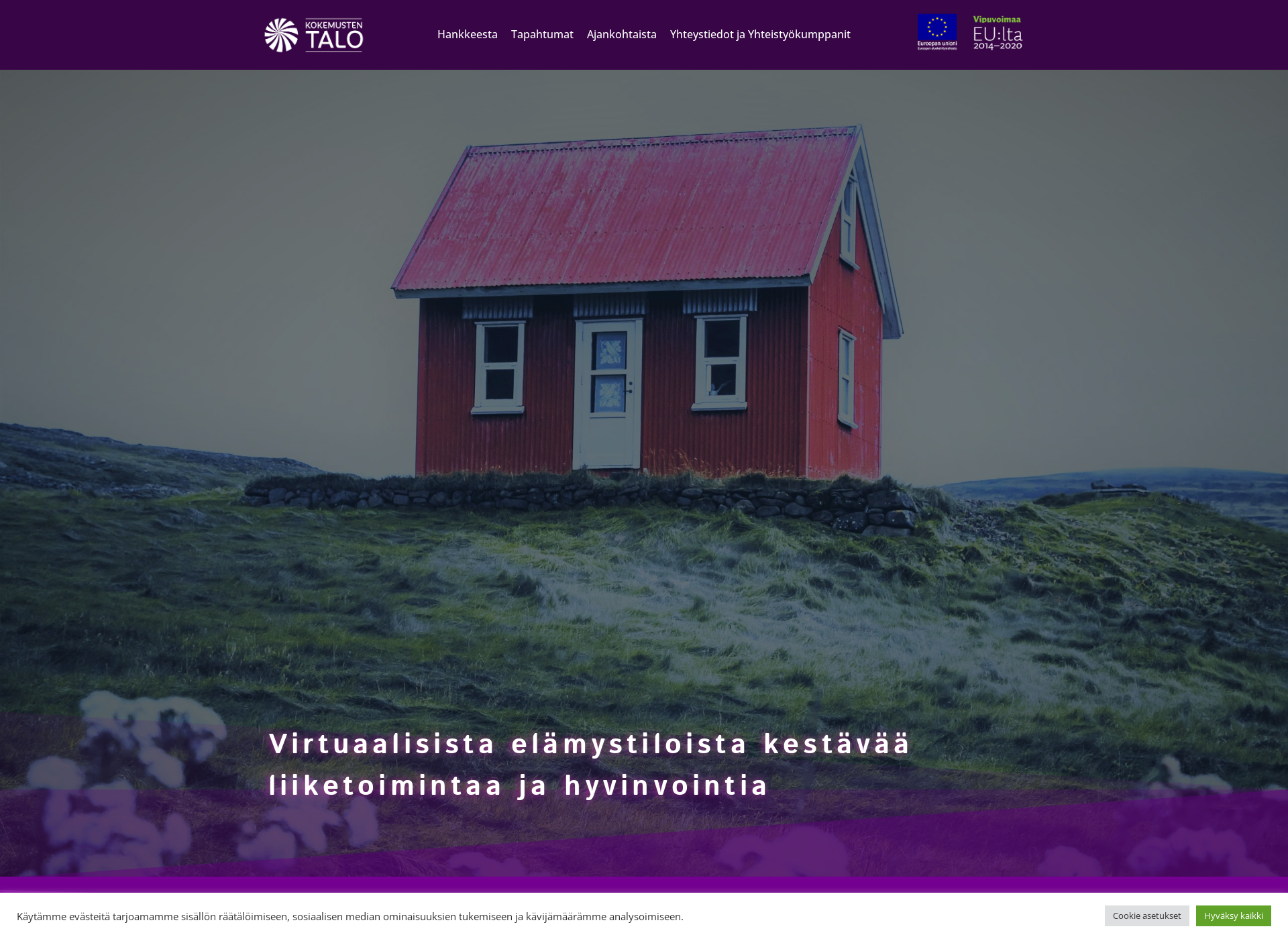 Skärmdump för kokemustentalo.fi