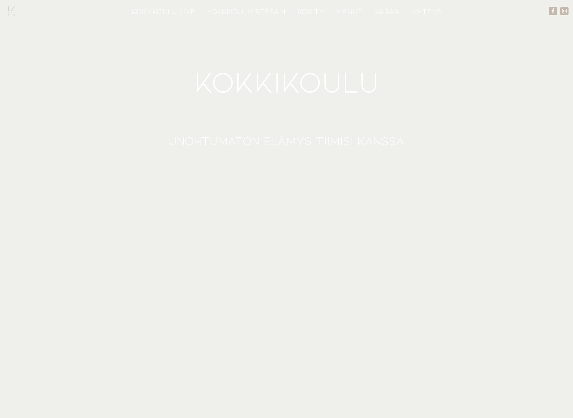 Skärmdump för kokkikoulu.fi