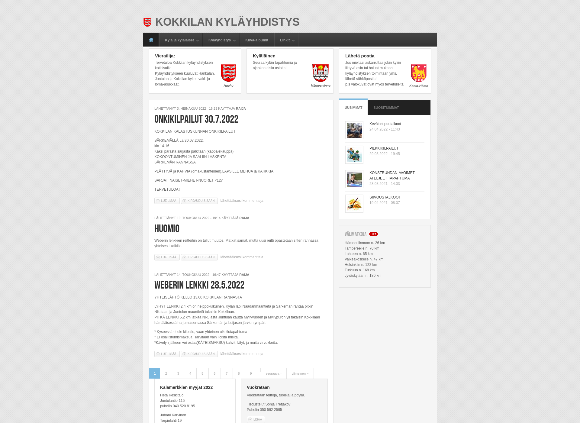 Screenshot for kokkilankylayhdistys.fi