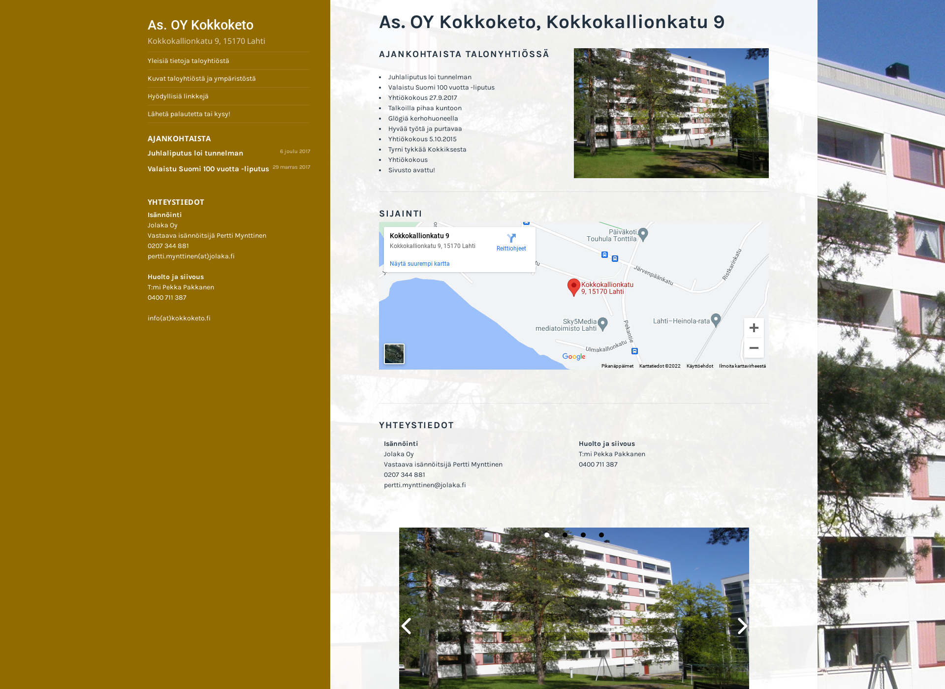 Skärmdump för kokkoketo.fi