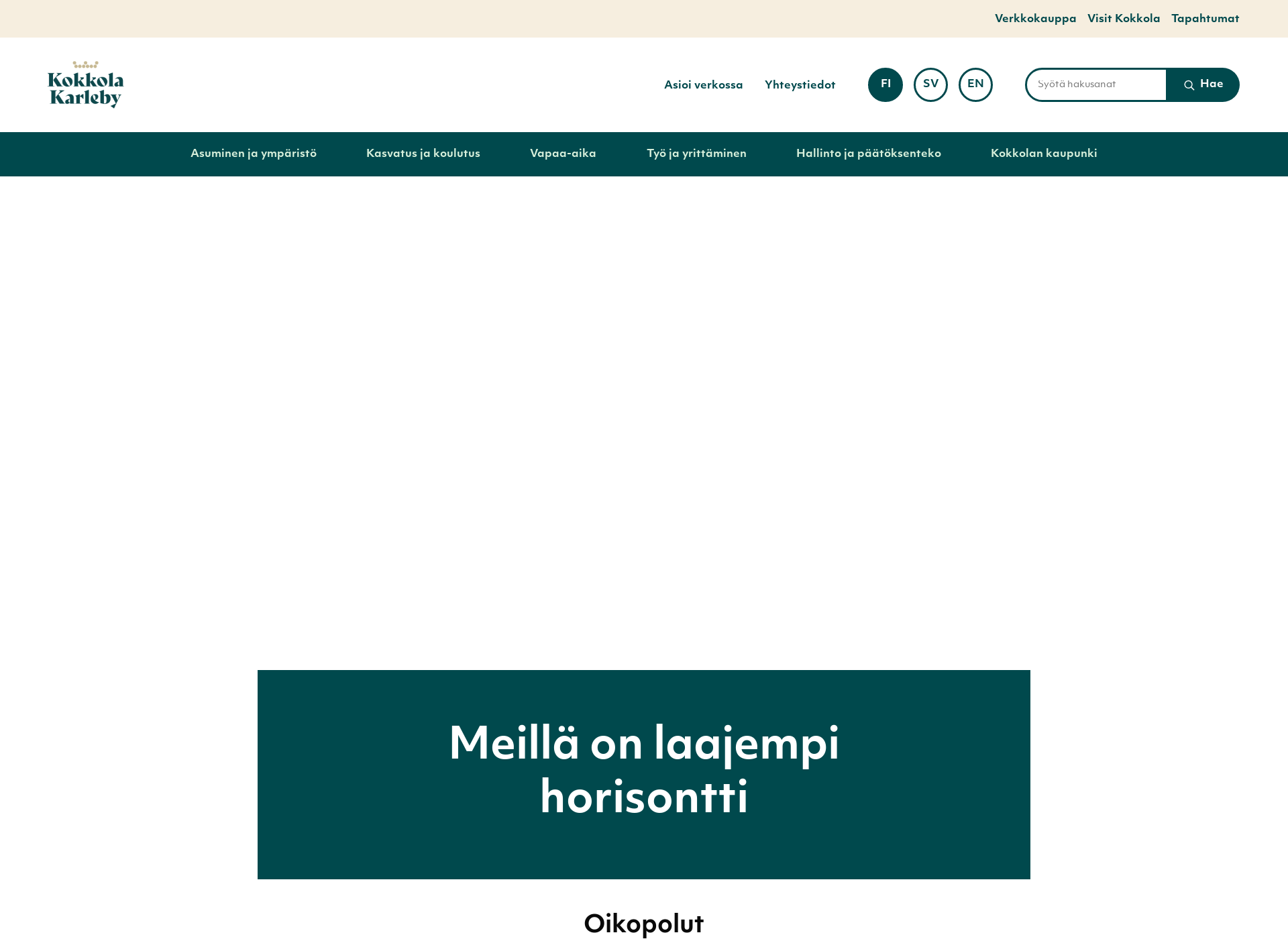 Screenshot for kokkola.fi