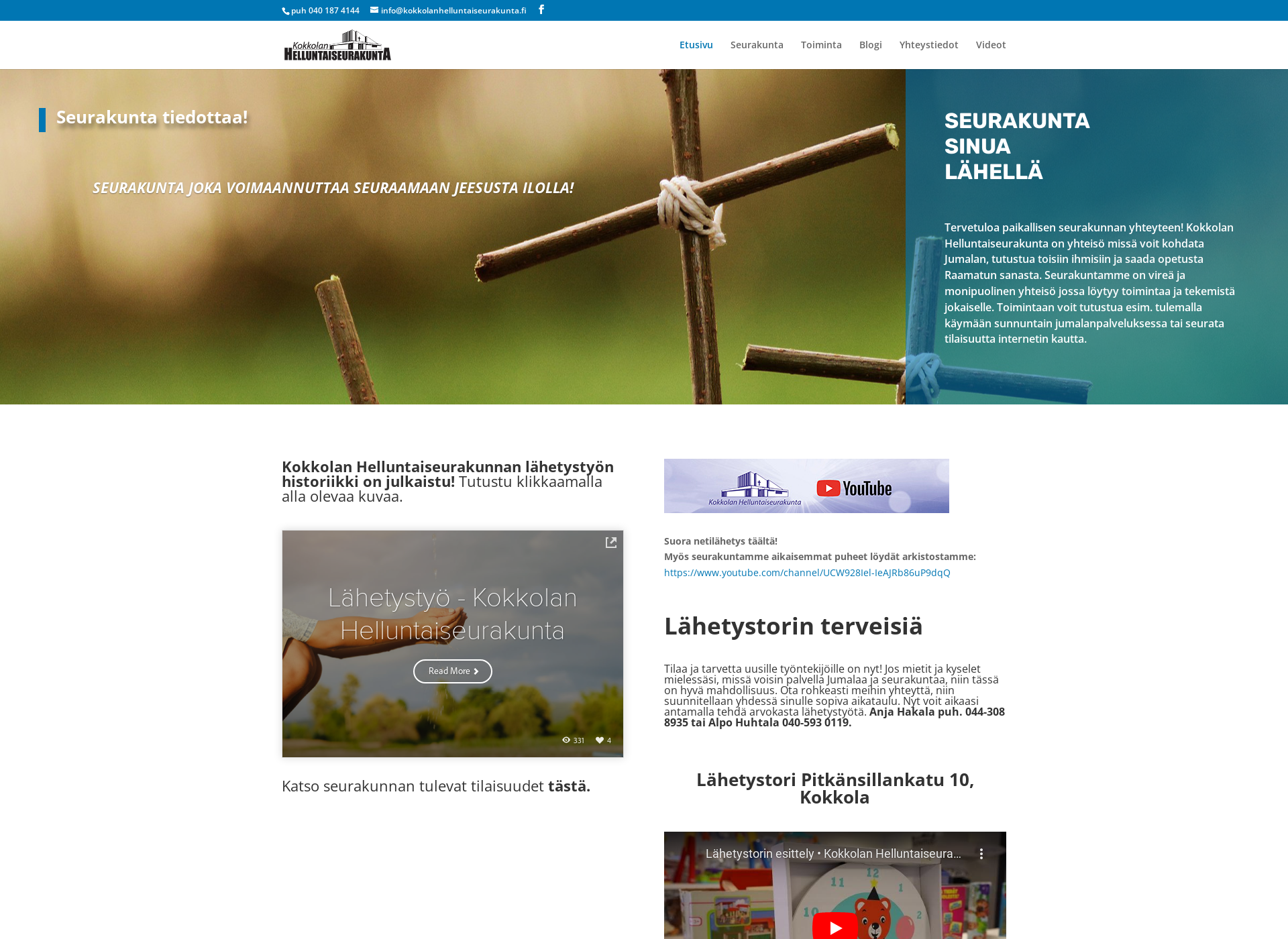 Screenshot for kokkolanhelluntaiseurakunta.fi