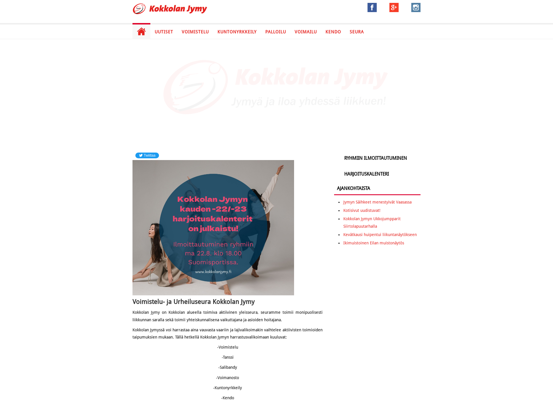 Screenshot for kokkolanjymy.fi