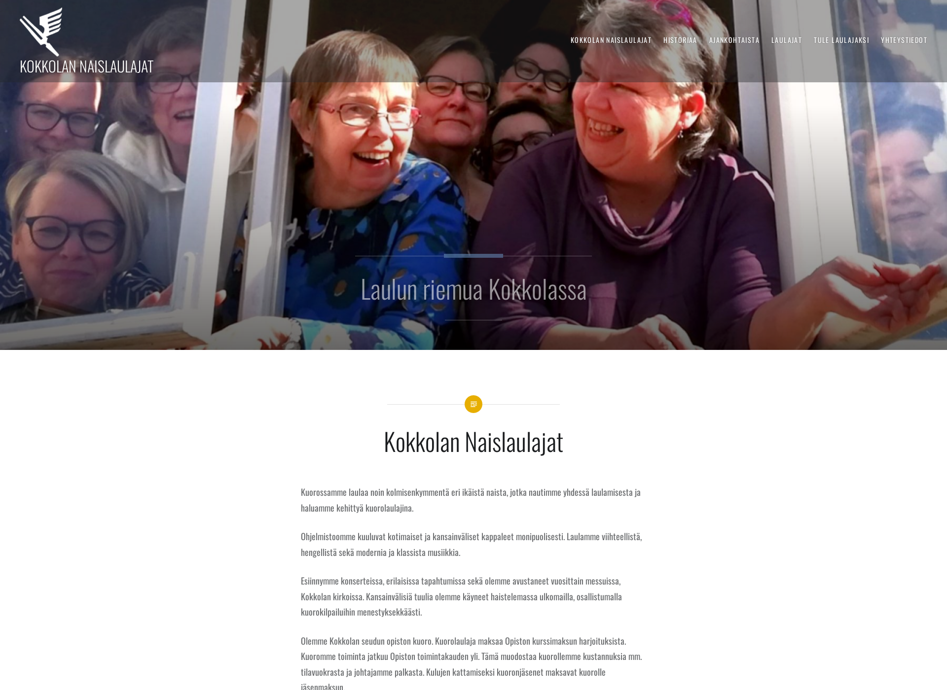 Screenshot for kokkolannaislaulajat.fi