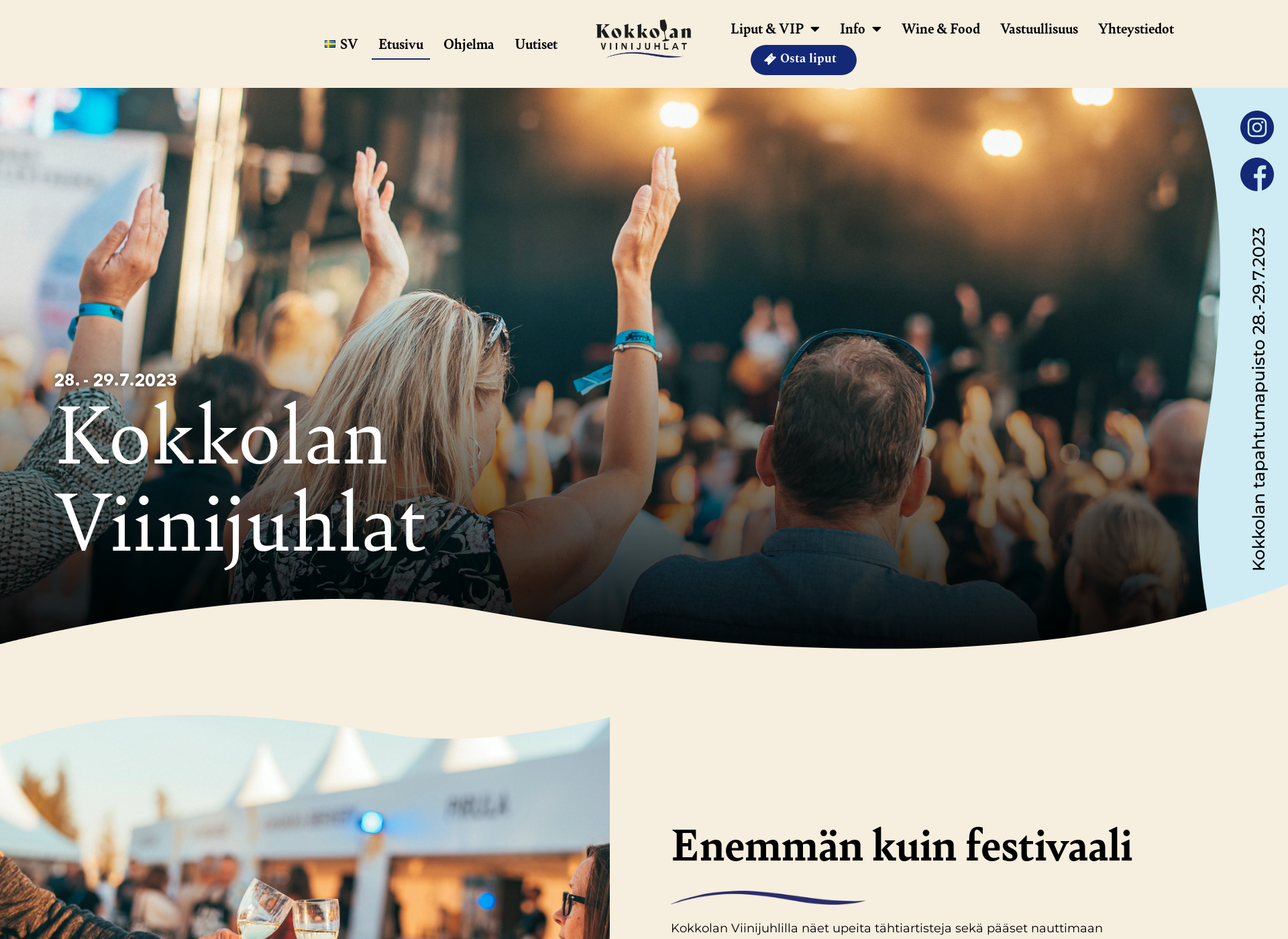Näyttökuva kokkolanviinijuhlat.fi