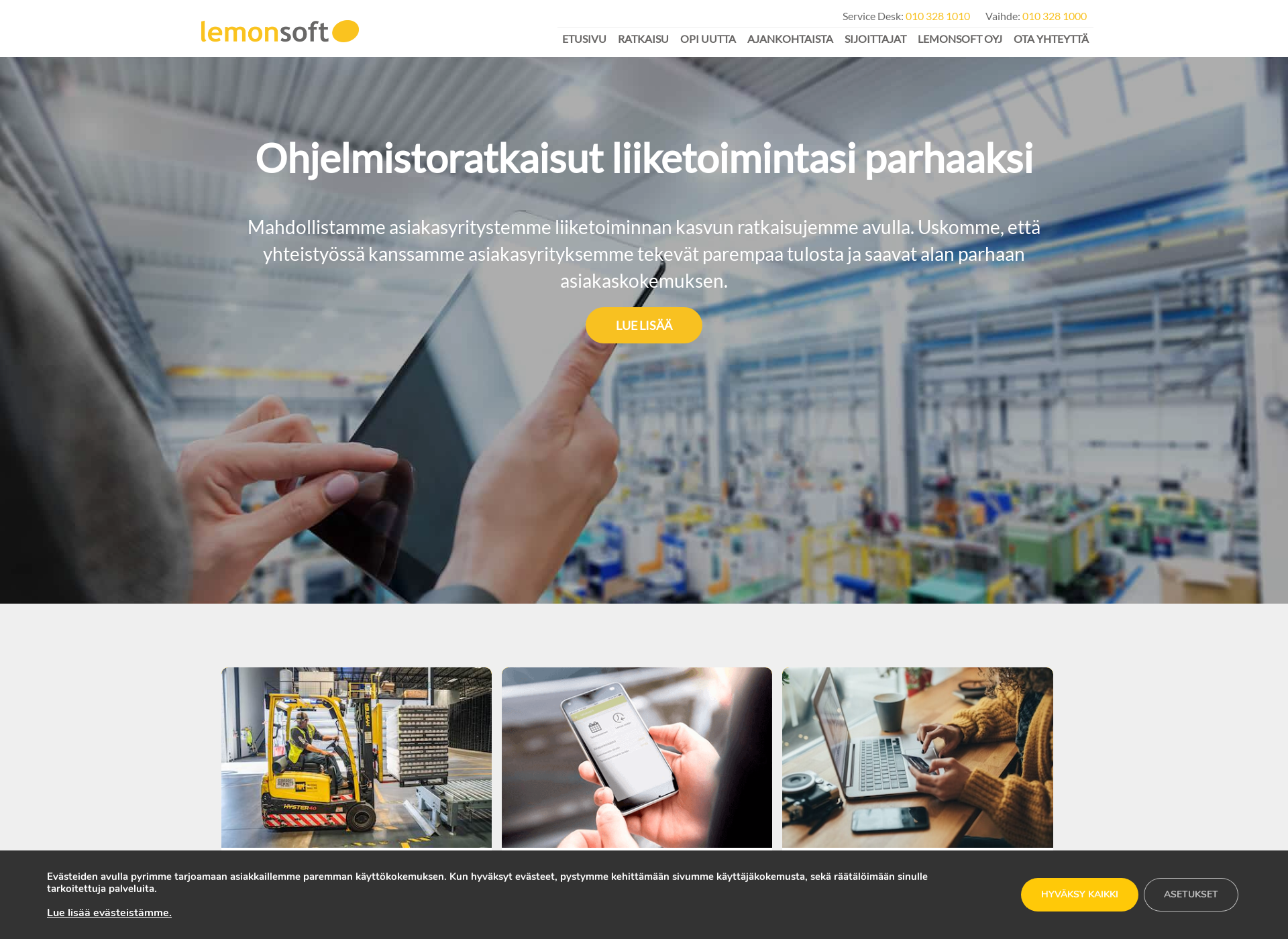 Skärmdump för kokonaisratkaisu.fi