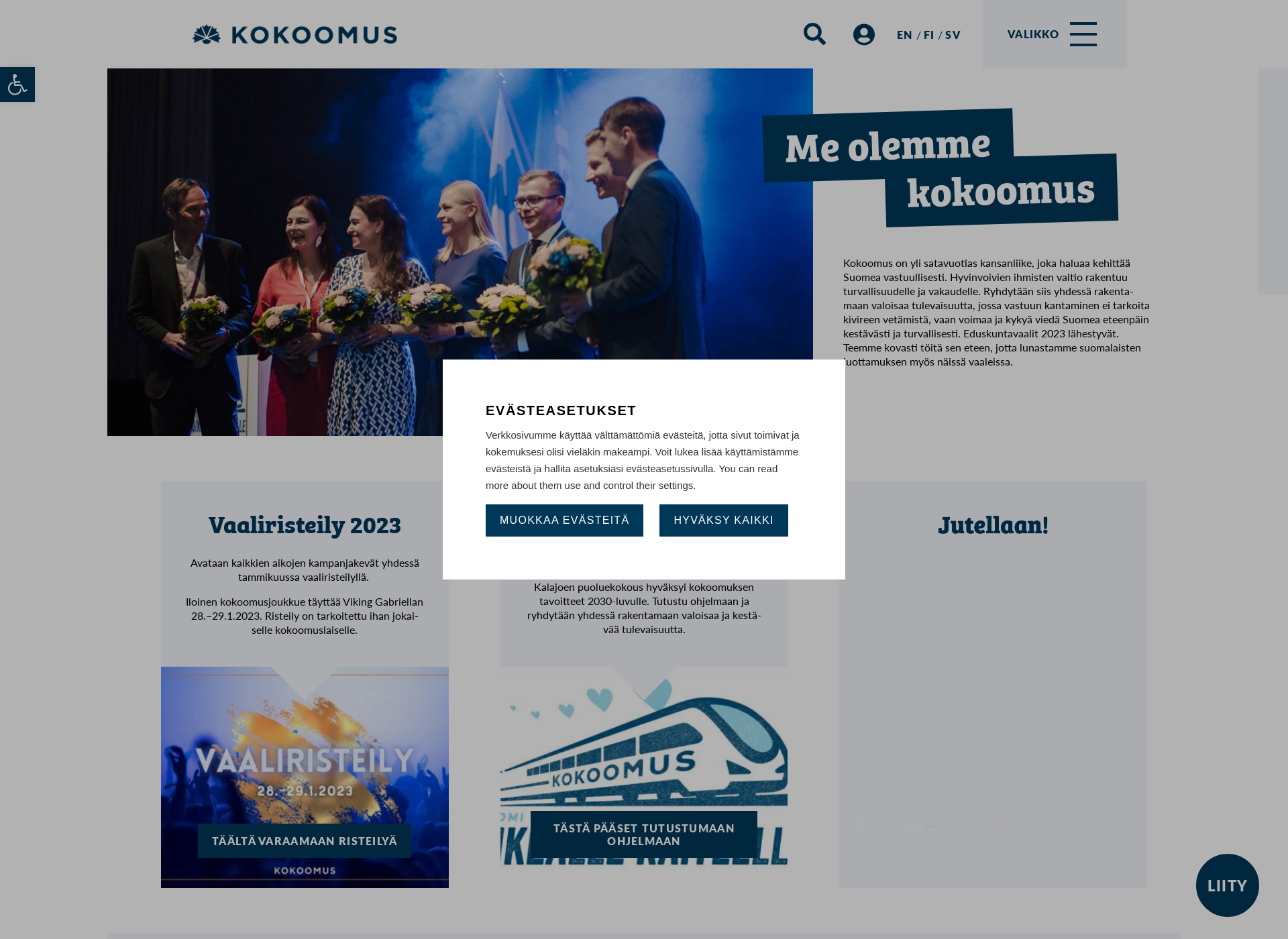 Screenshot for kokoomus.fi