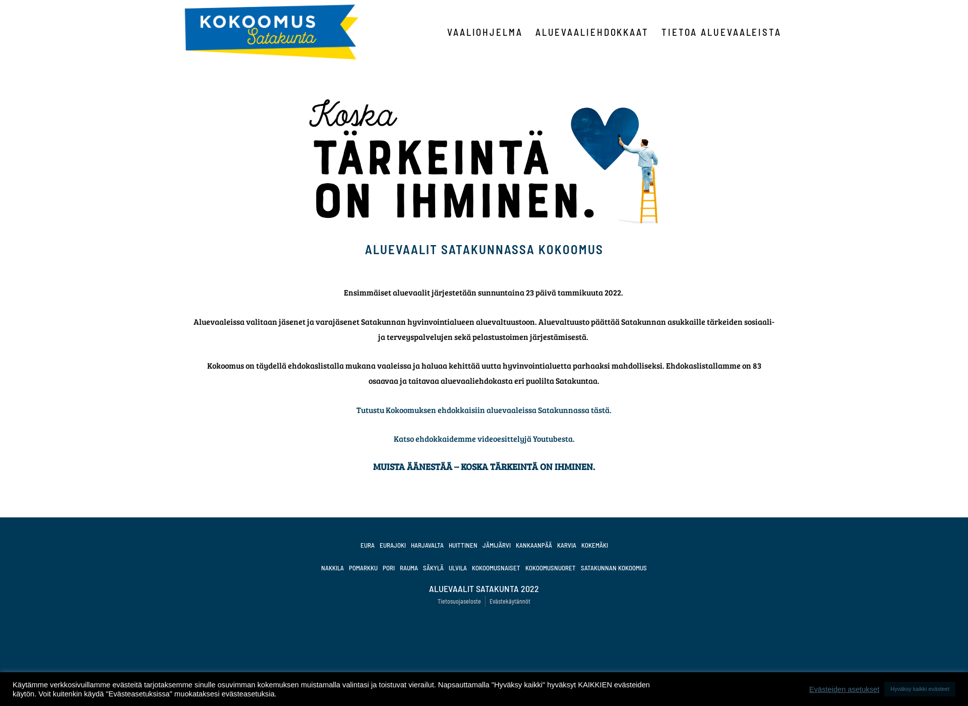 Skärmdump för kokoomussatakunta.fi