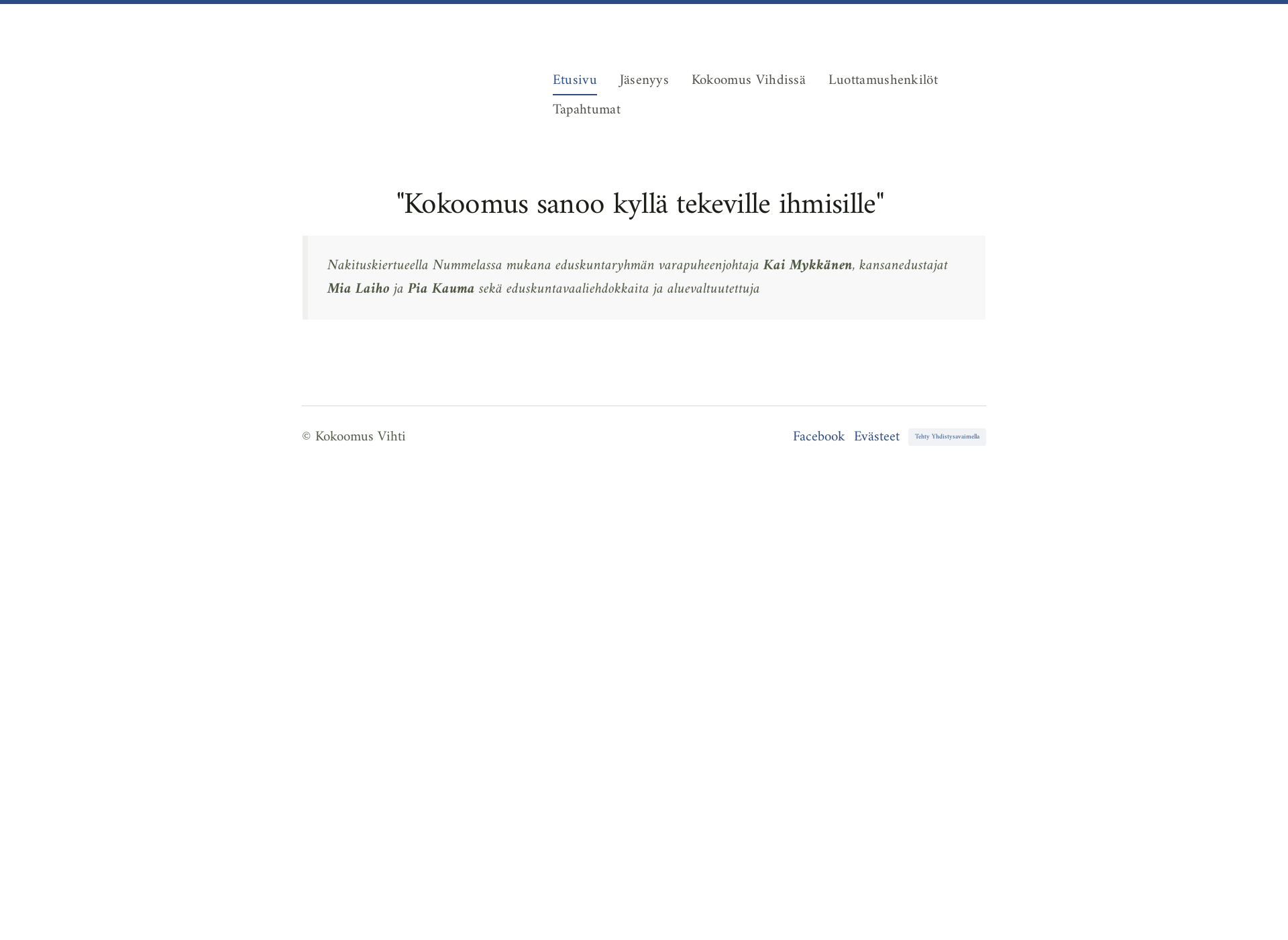 Screenshot for kokoomusvihti.fi