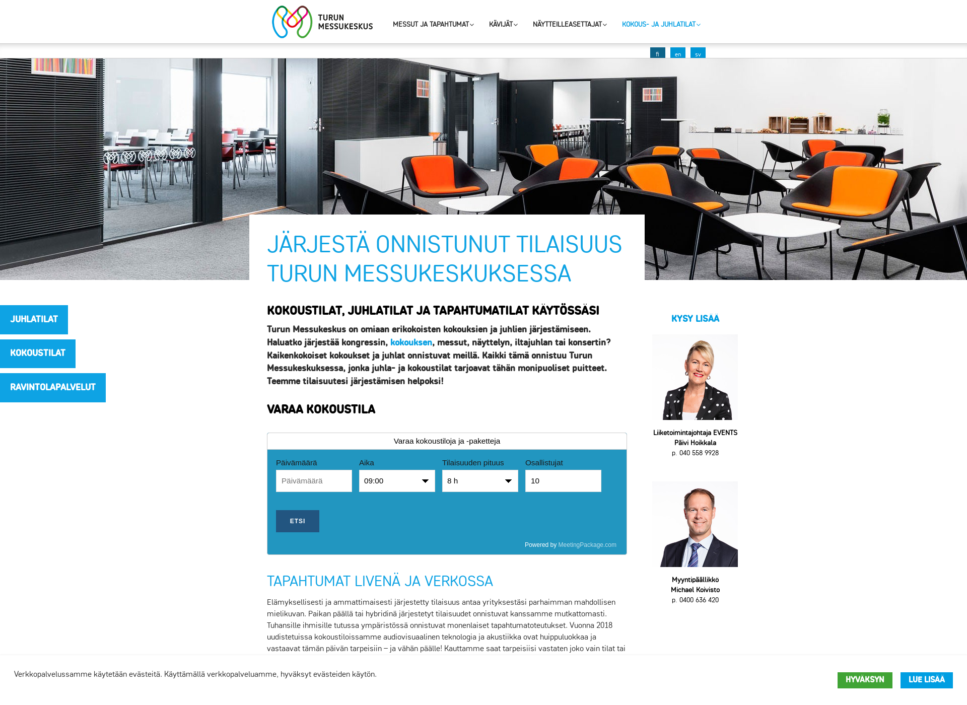 Screenshot for kokouspaikkaturku.fi
