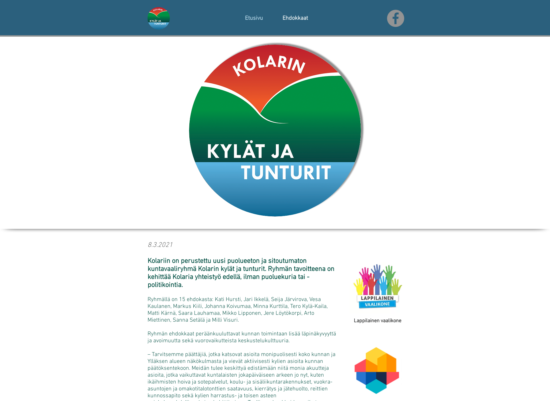 Screenshot for kolarinkylatjatunturit.fi