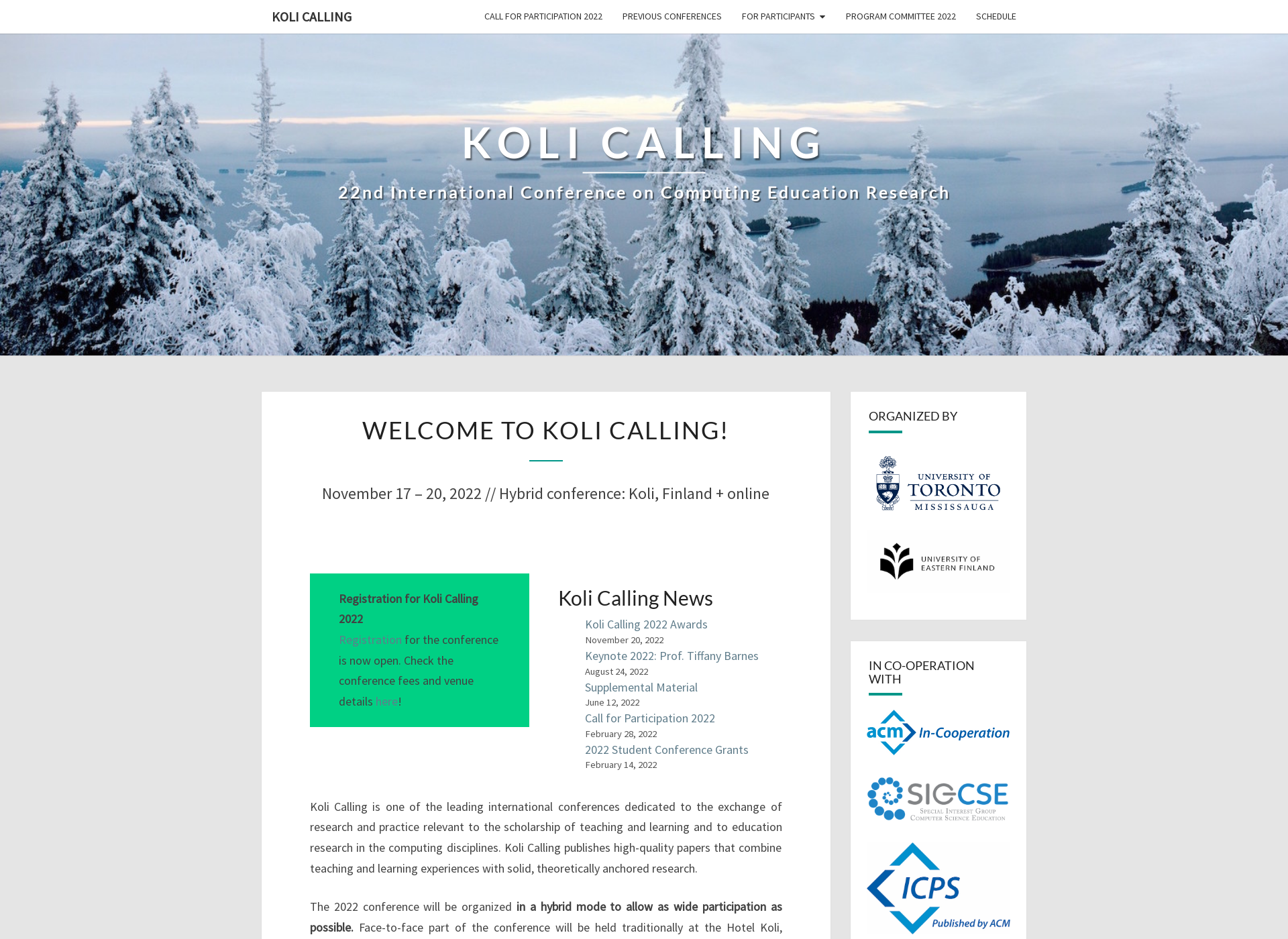 Skärmdump för kolicalling.fi
