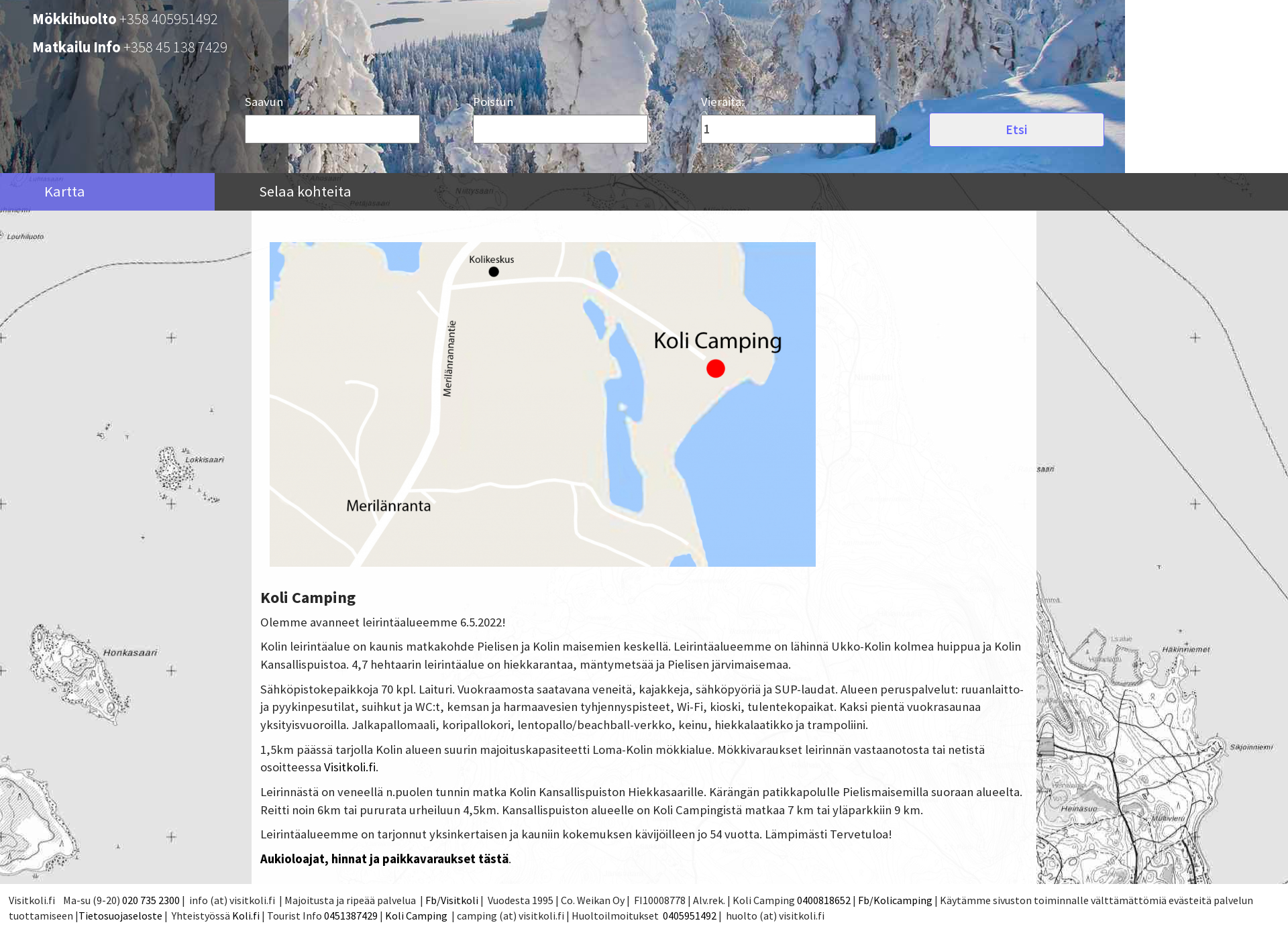 Screenshot for kolicamping.fi