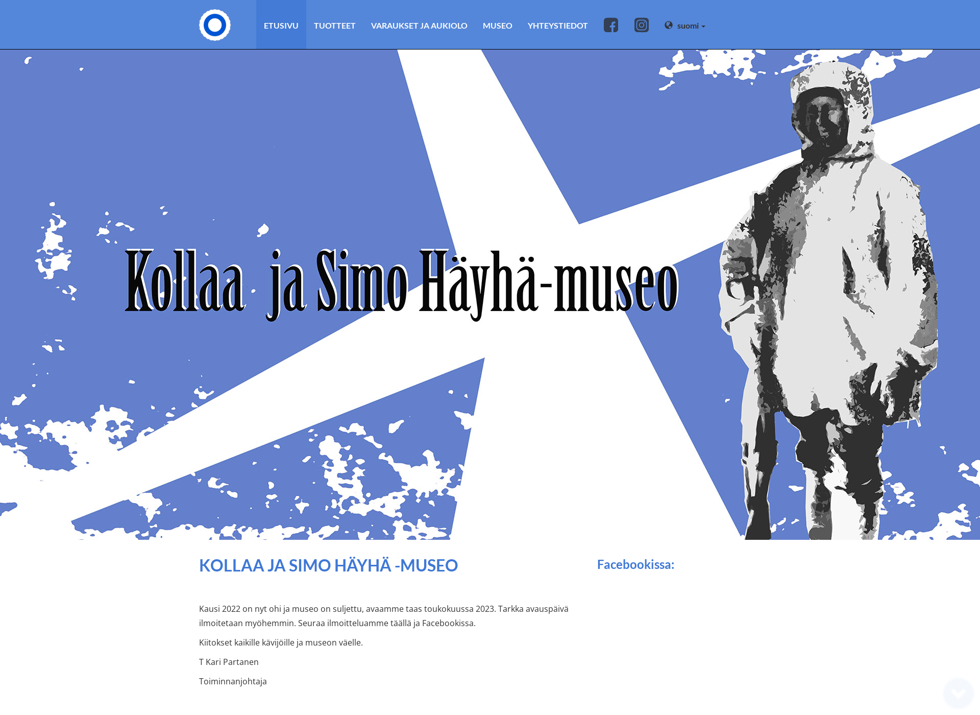 Skärmdump för kollaa-simohayha-museo.fi