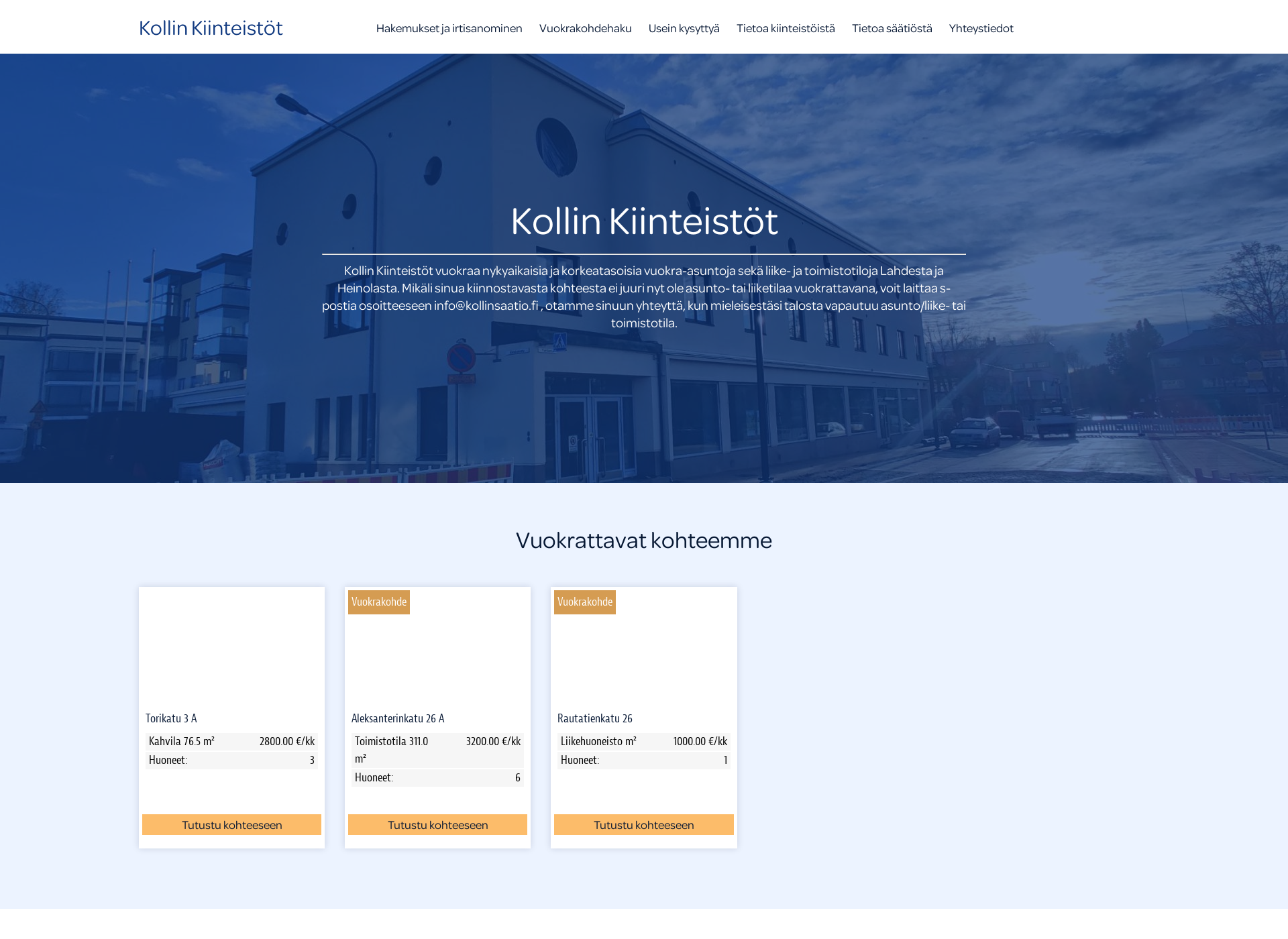 Screenshot for kollinkiinteistot.fi