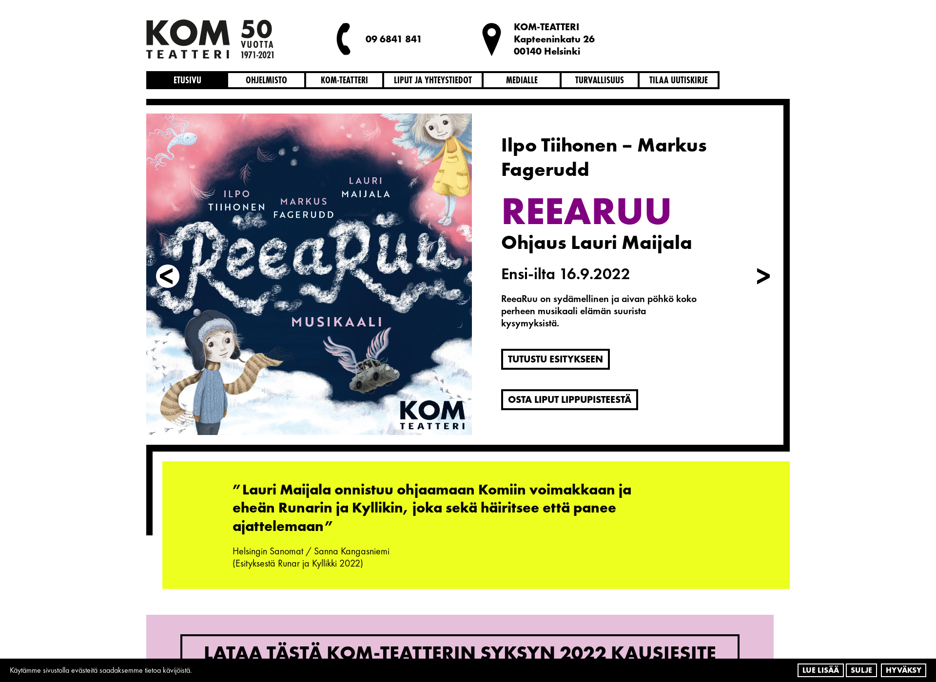 Screenshot for kom-teksti.fi