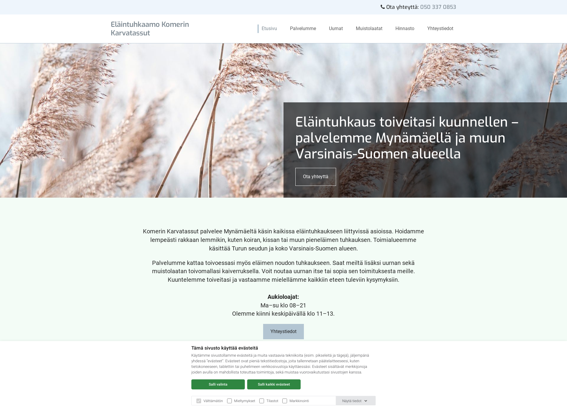 Screenshot for komerinkarvatassut.fi