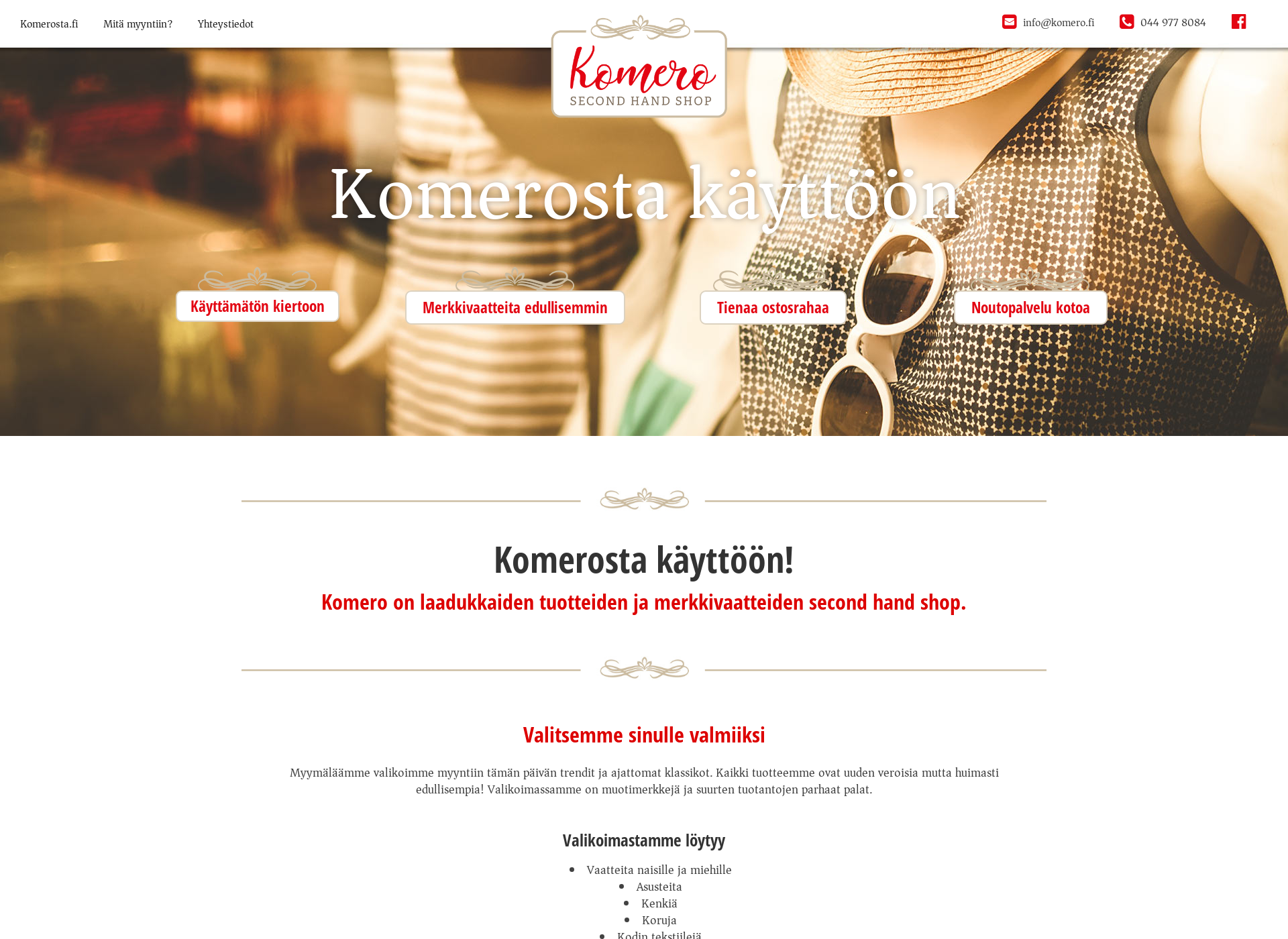 Screenshot for komerosta.fi