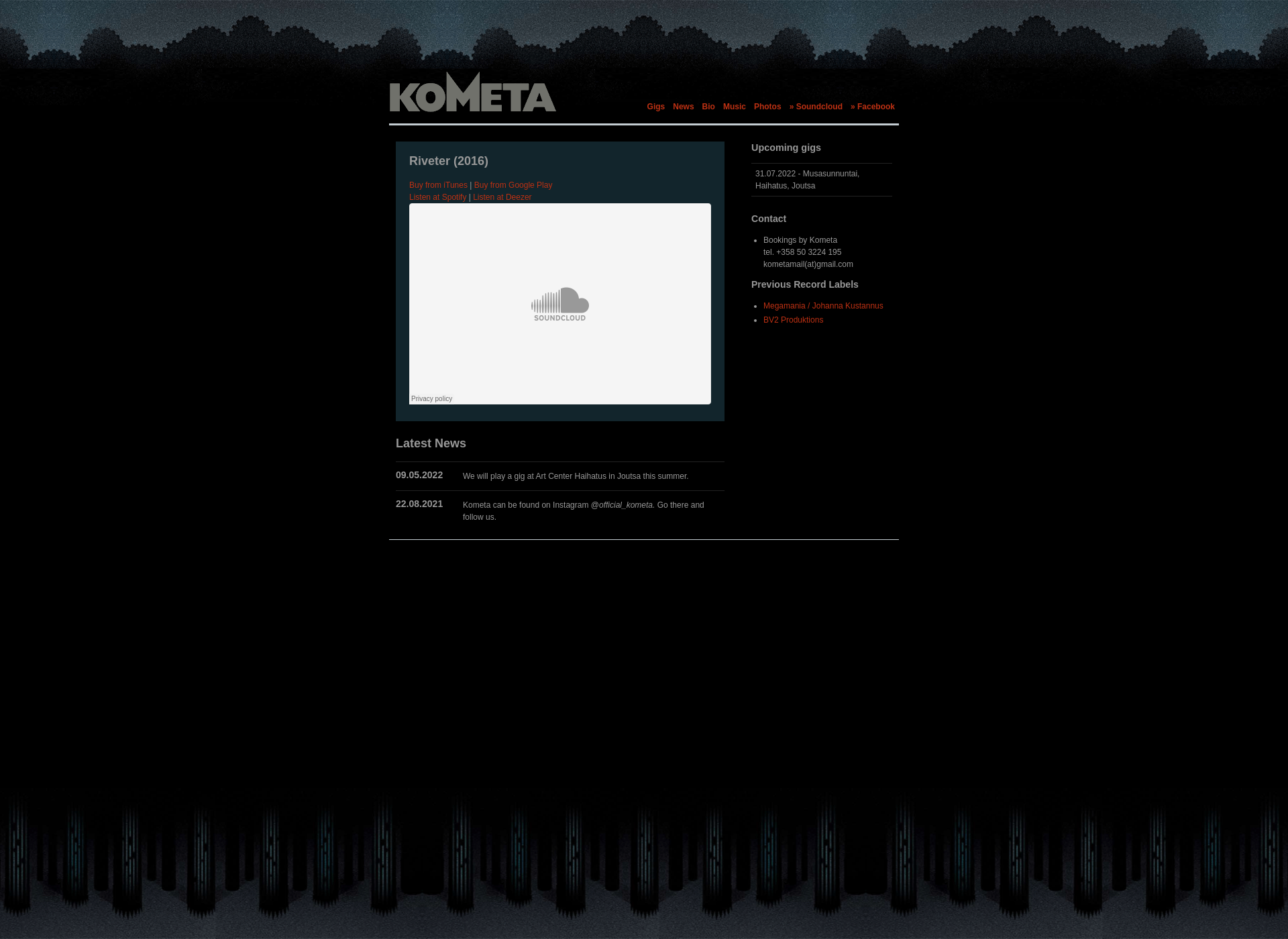 Screenshot for kometa.fi