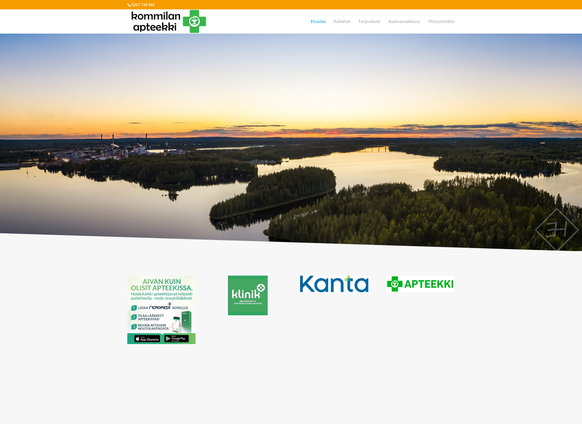 Skärmdump för kommilanapteekki.fi