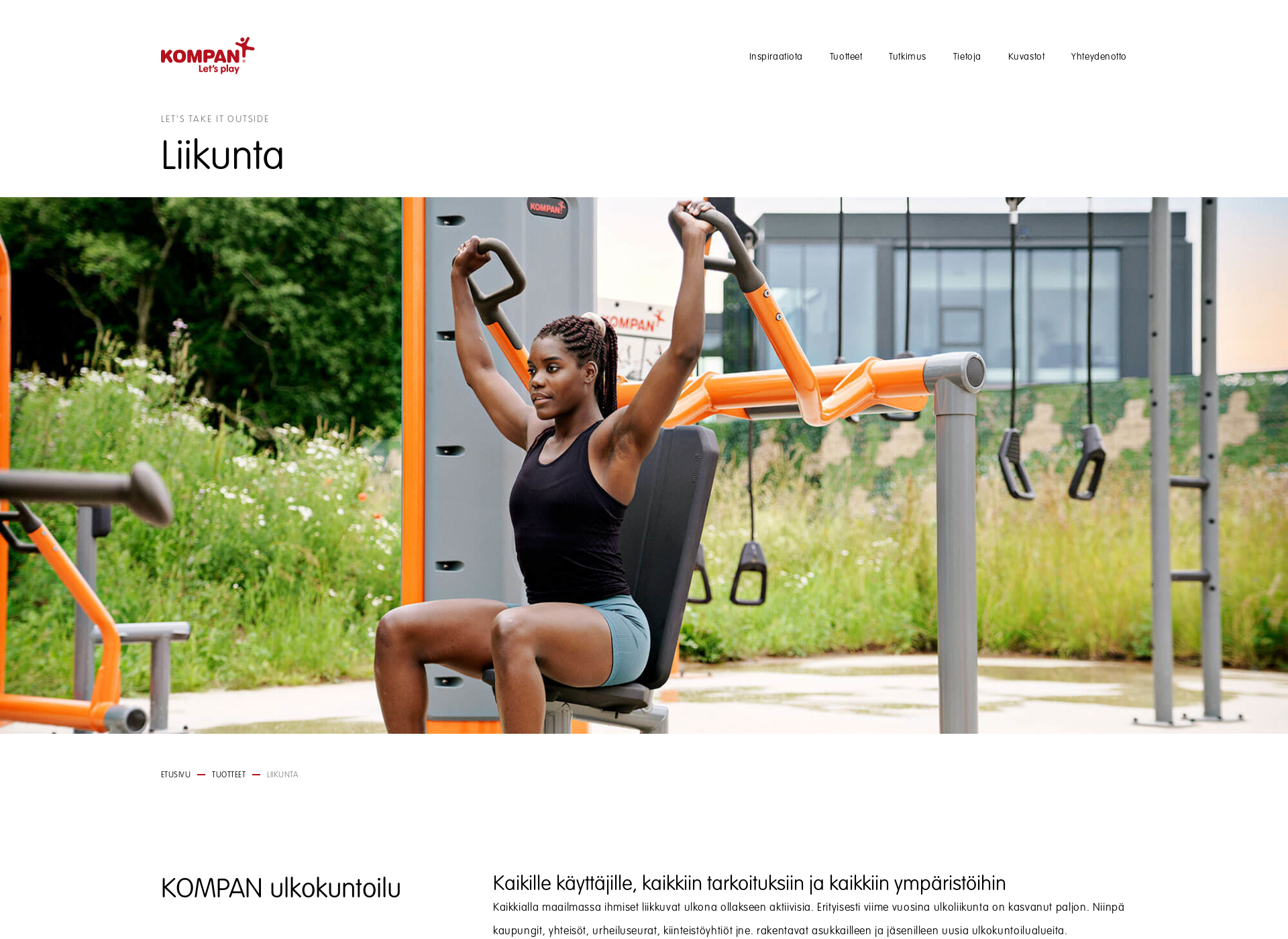Skärmdump för kompan-fitness.fi