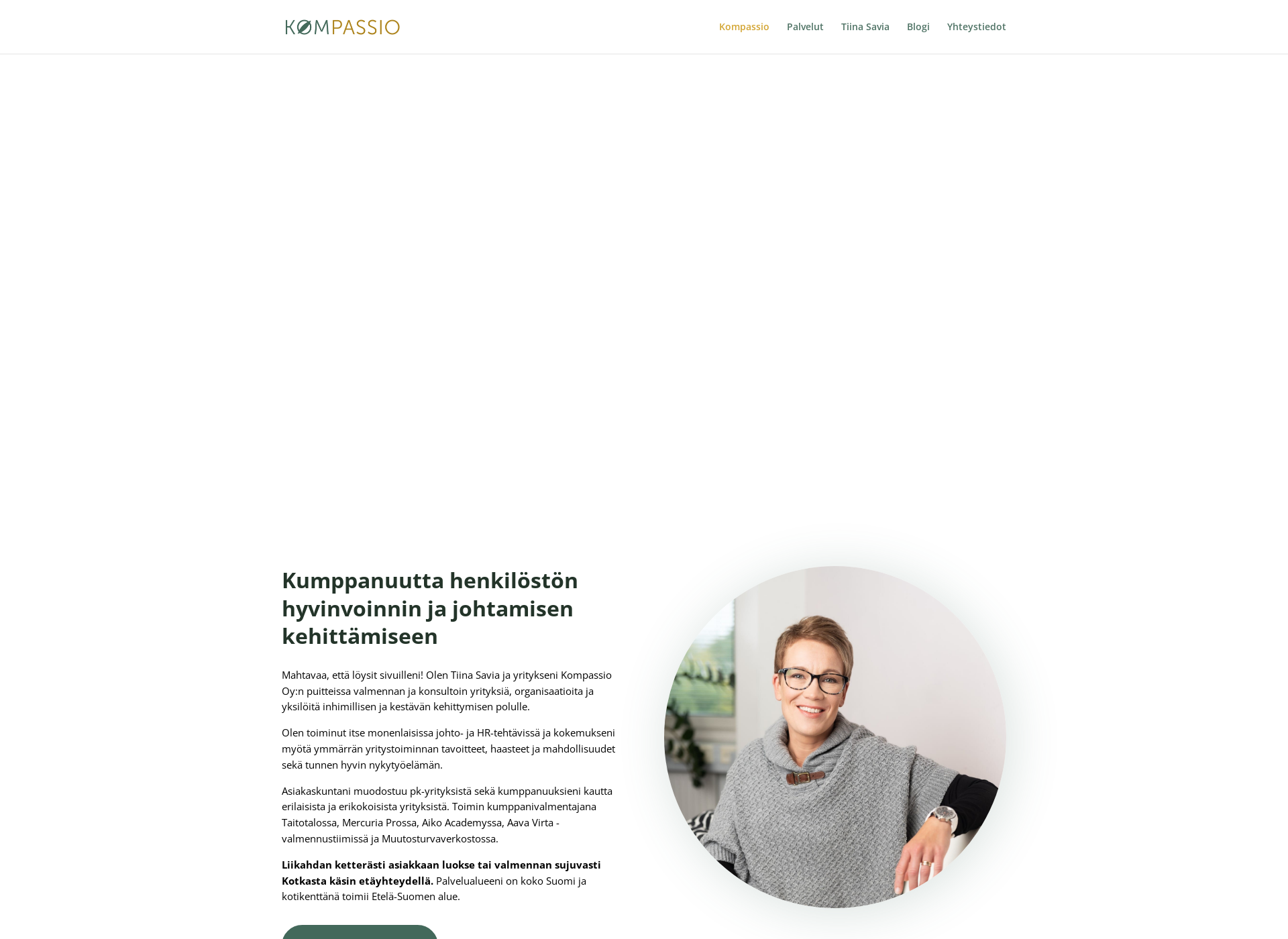 Skärmdump för kompassio.fi