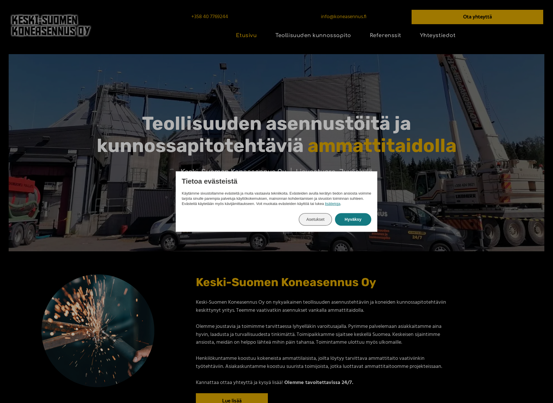 Screenshot for koneasennus.fi