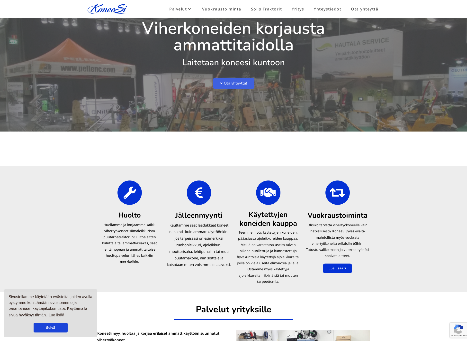 Näyttökuva koneesijkl.fi