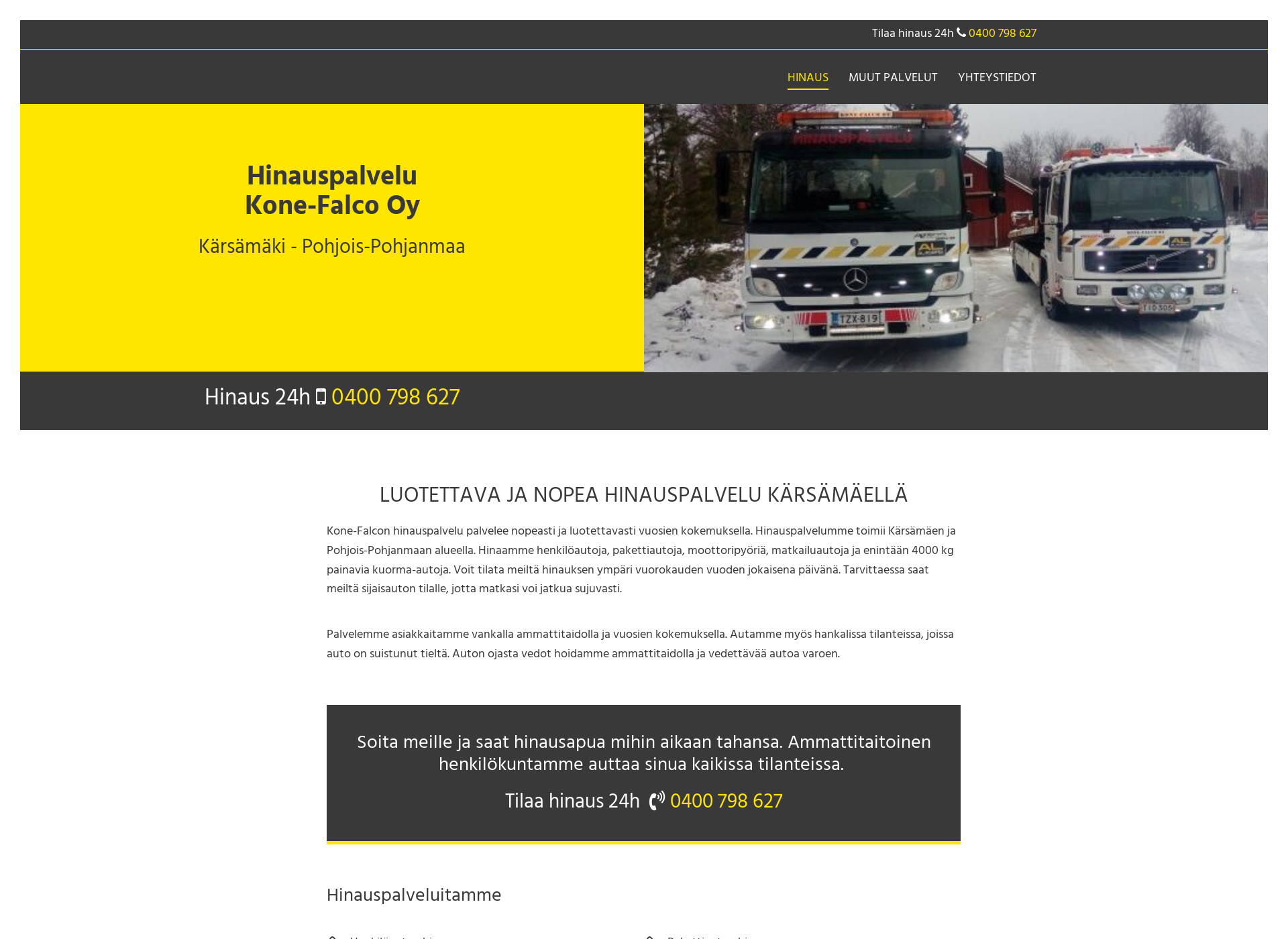 Skärmdump för konefalco.fi