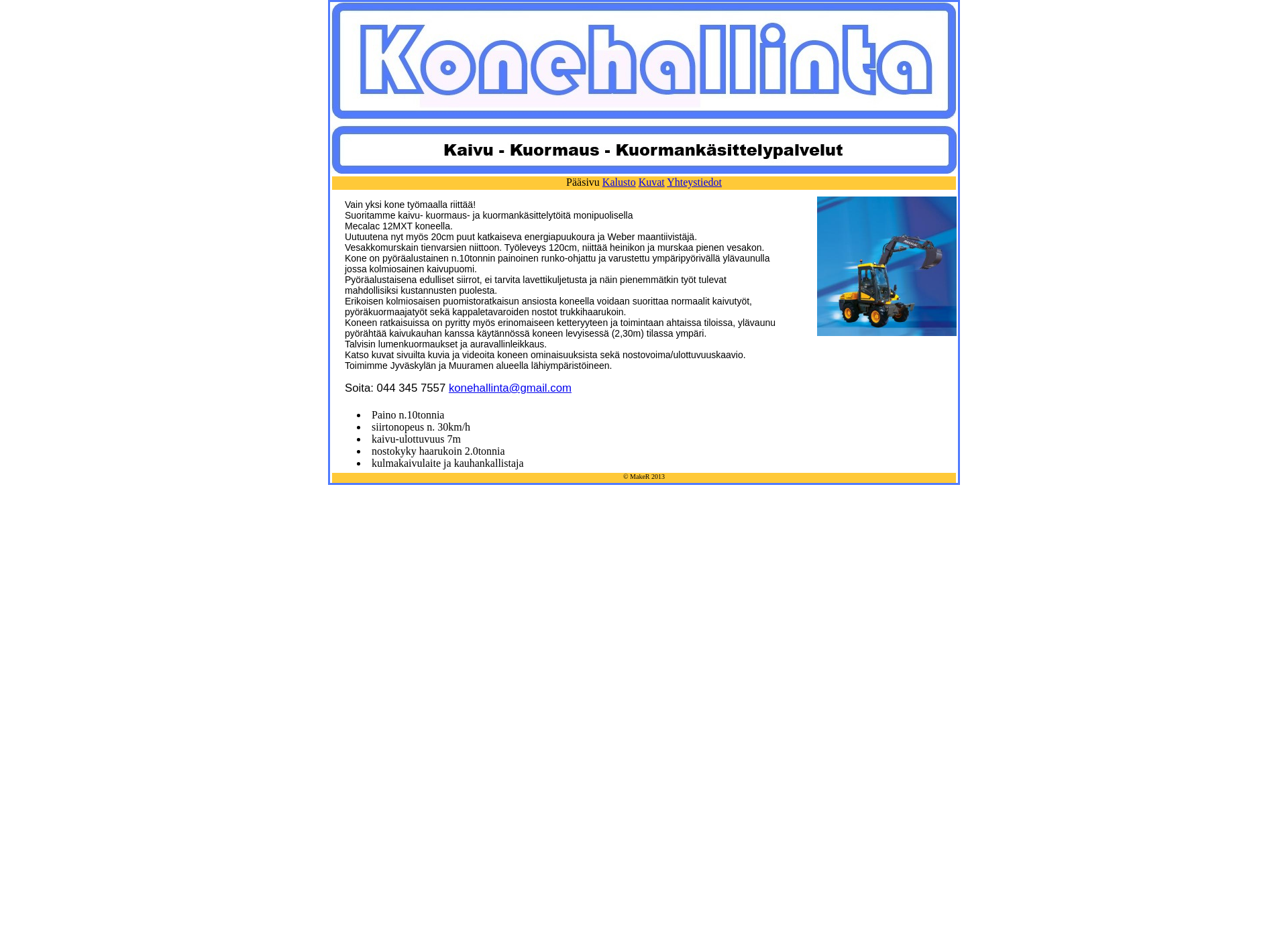 Screenshot for konehallinta.fi