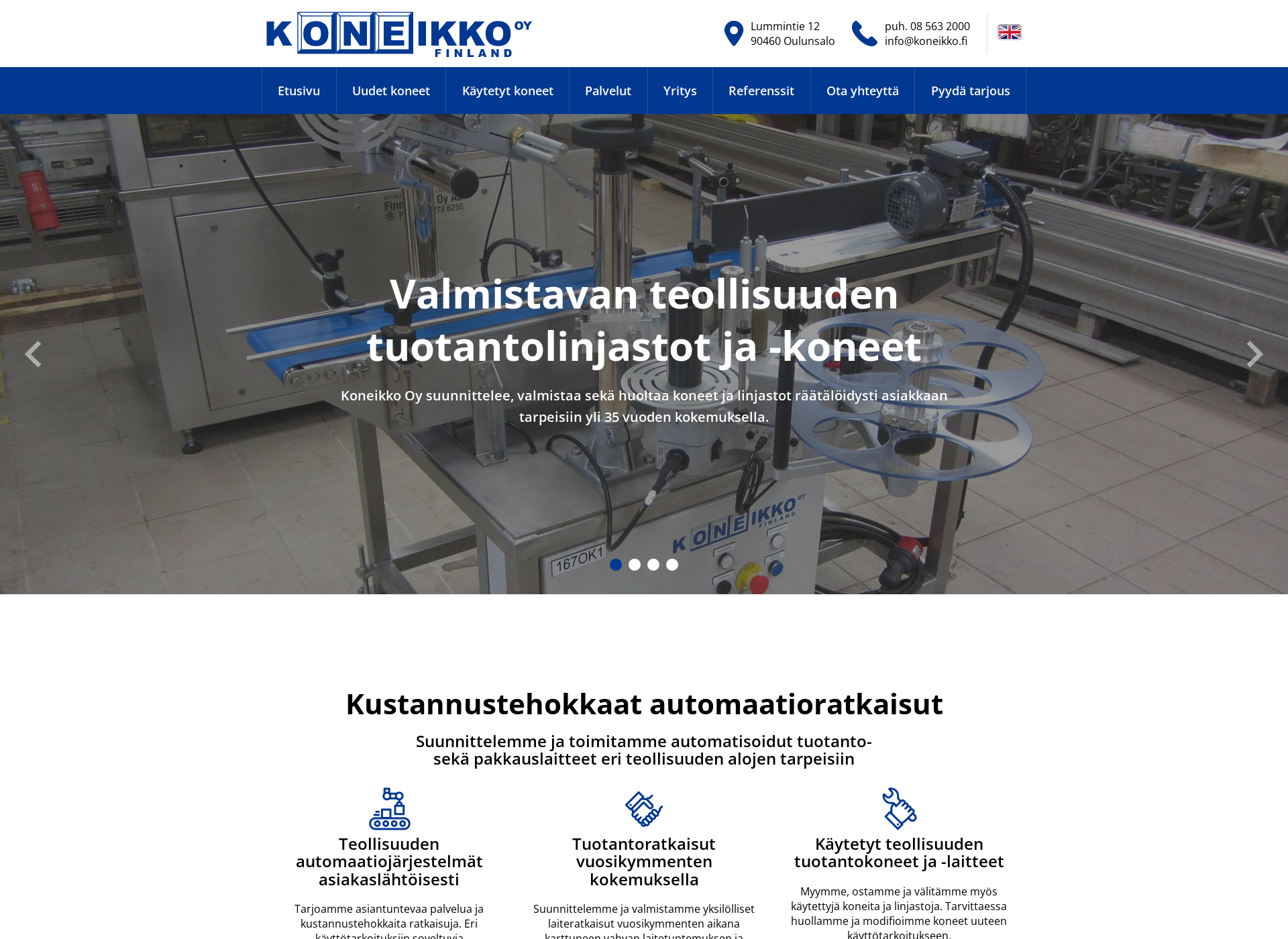 Screenshot for koneikko.fi