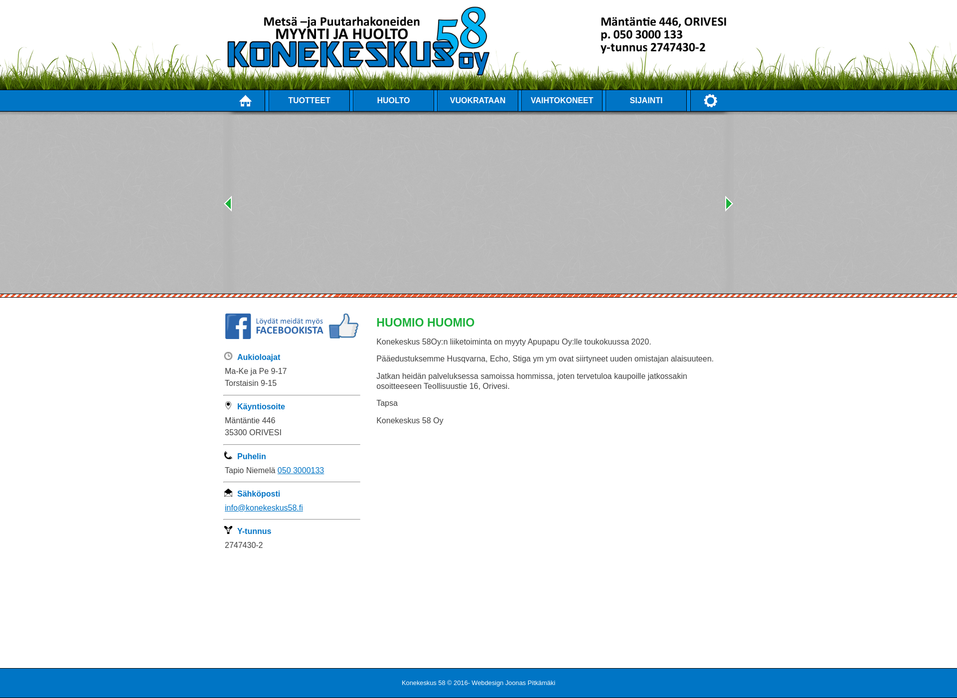 Screenshot for konekeskus58.fi