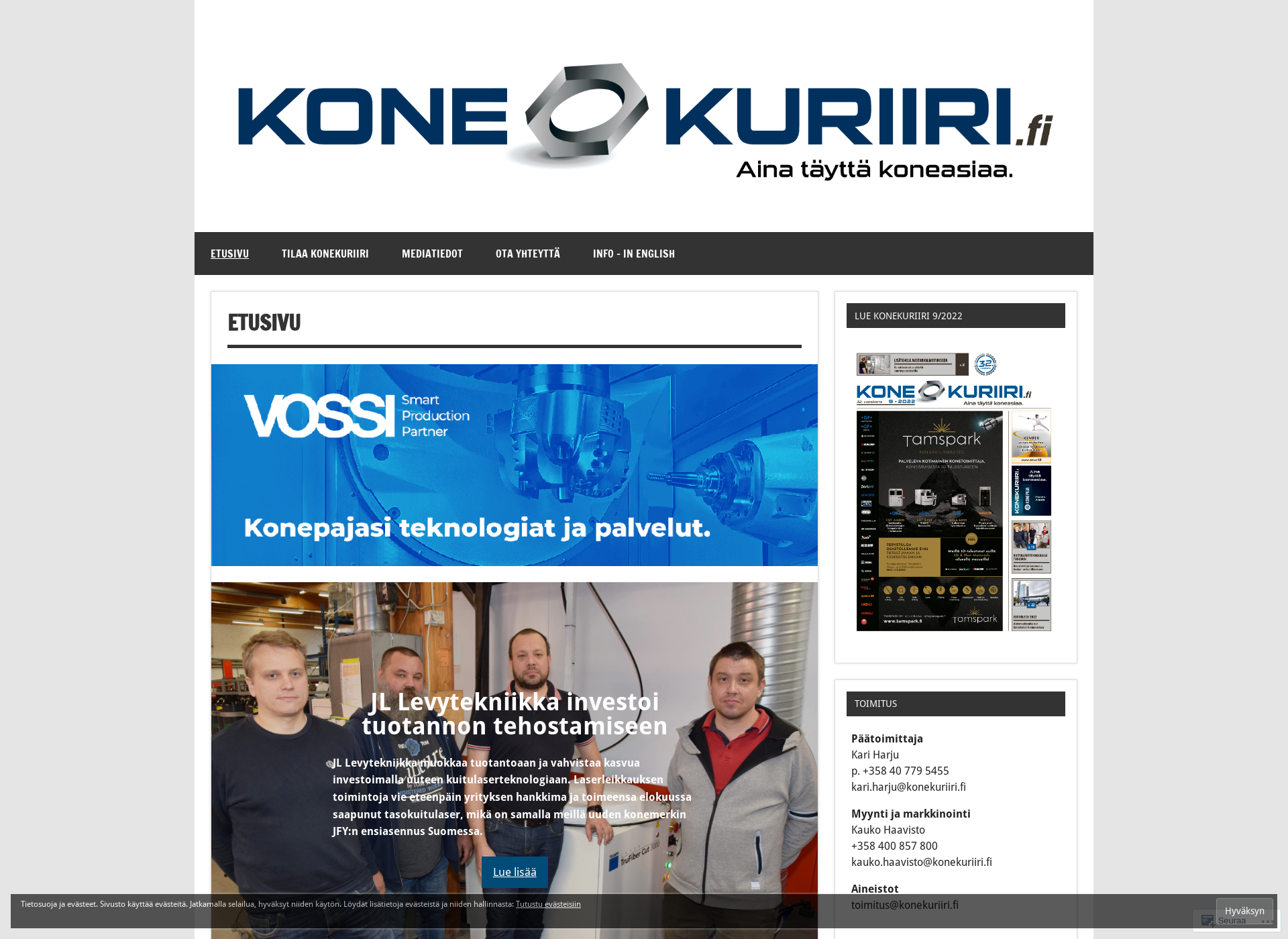 Screenshot for konekuriiri.fi