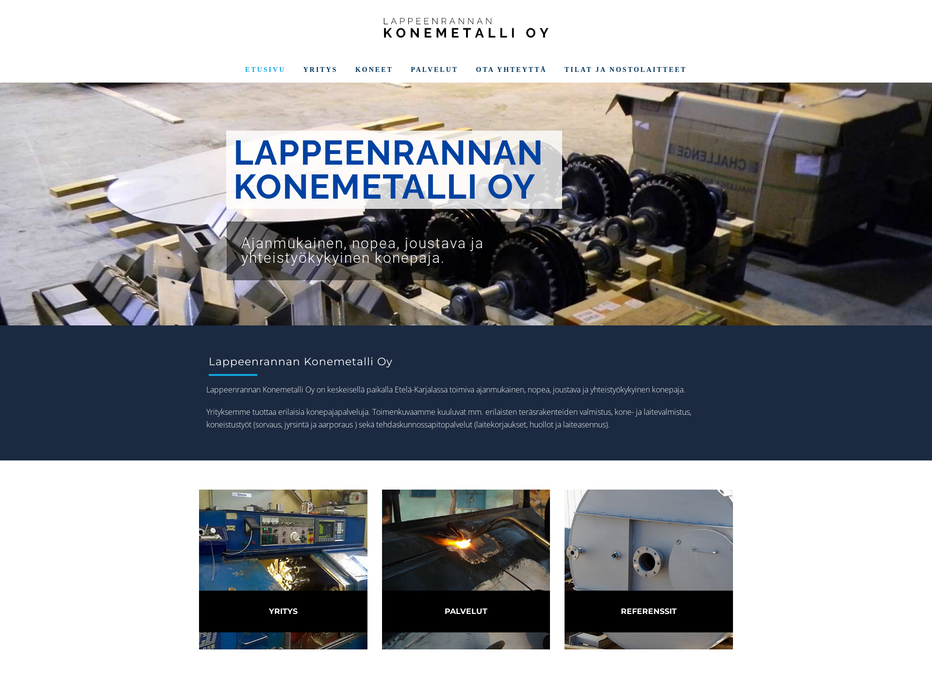 Screenshot for konemetalli.fi