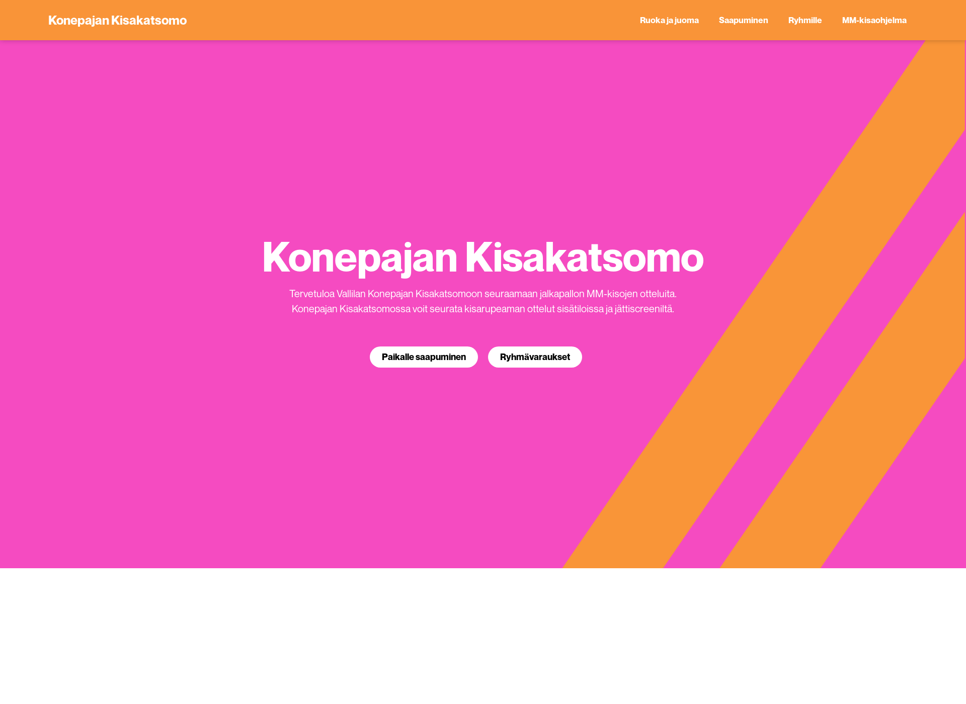 Skärmdump för konepajankisakatsomo.fi