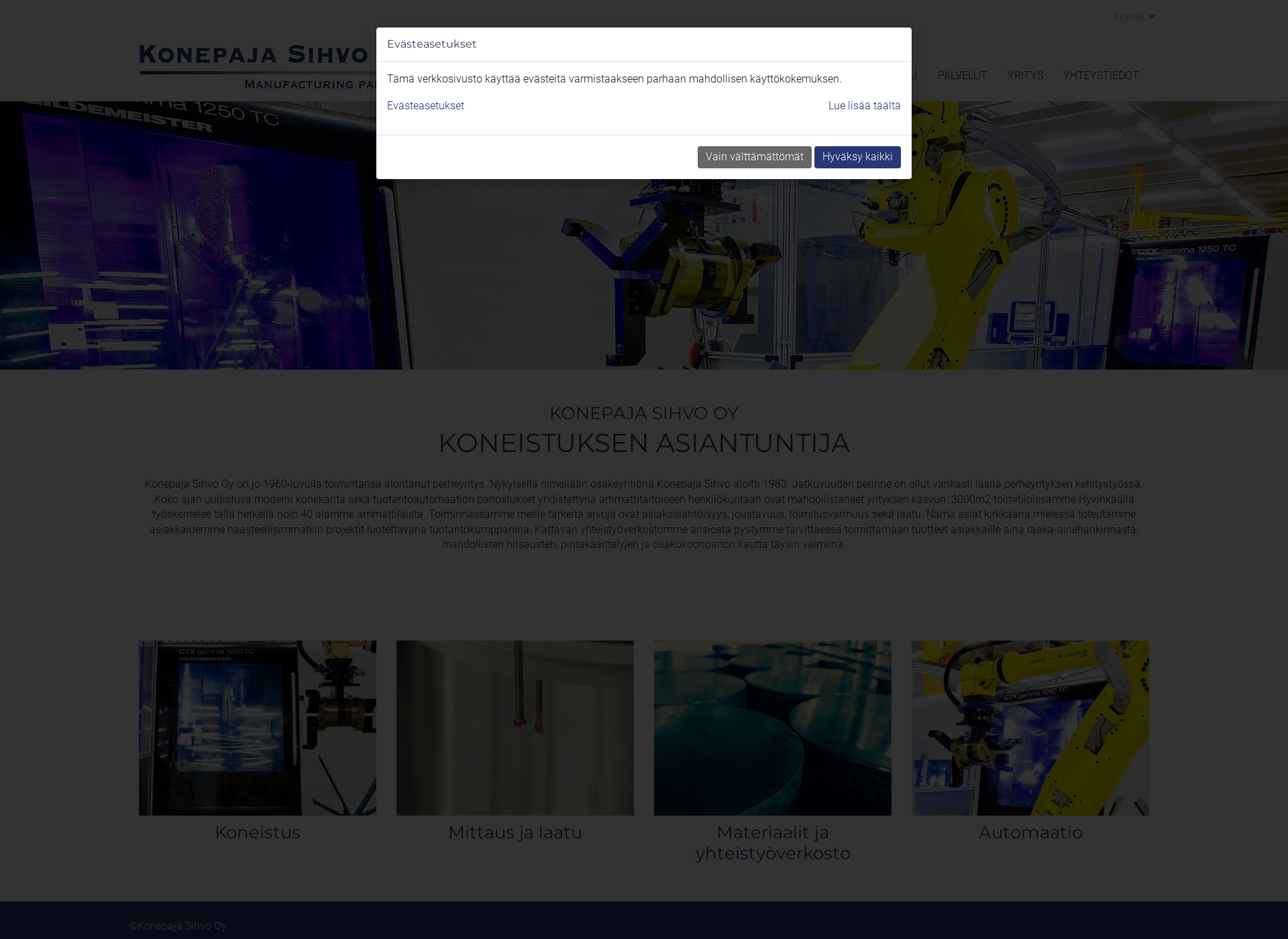 Screenshot for konepajasihvo.fi