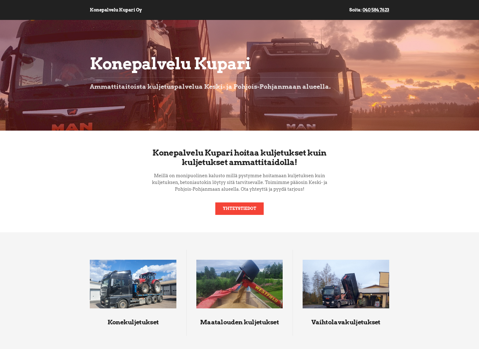 Screenshot for konepalvelukupari.fi