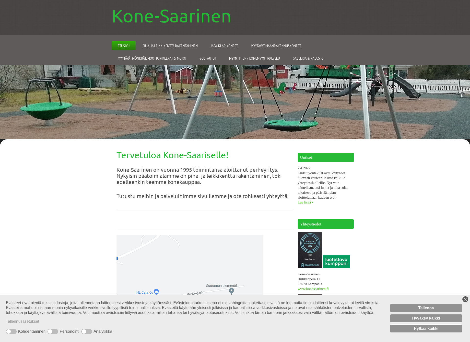 Screenshot for konesaarinen.fi