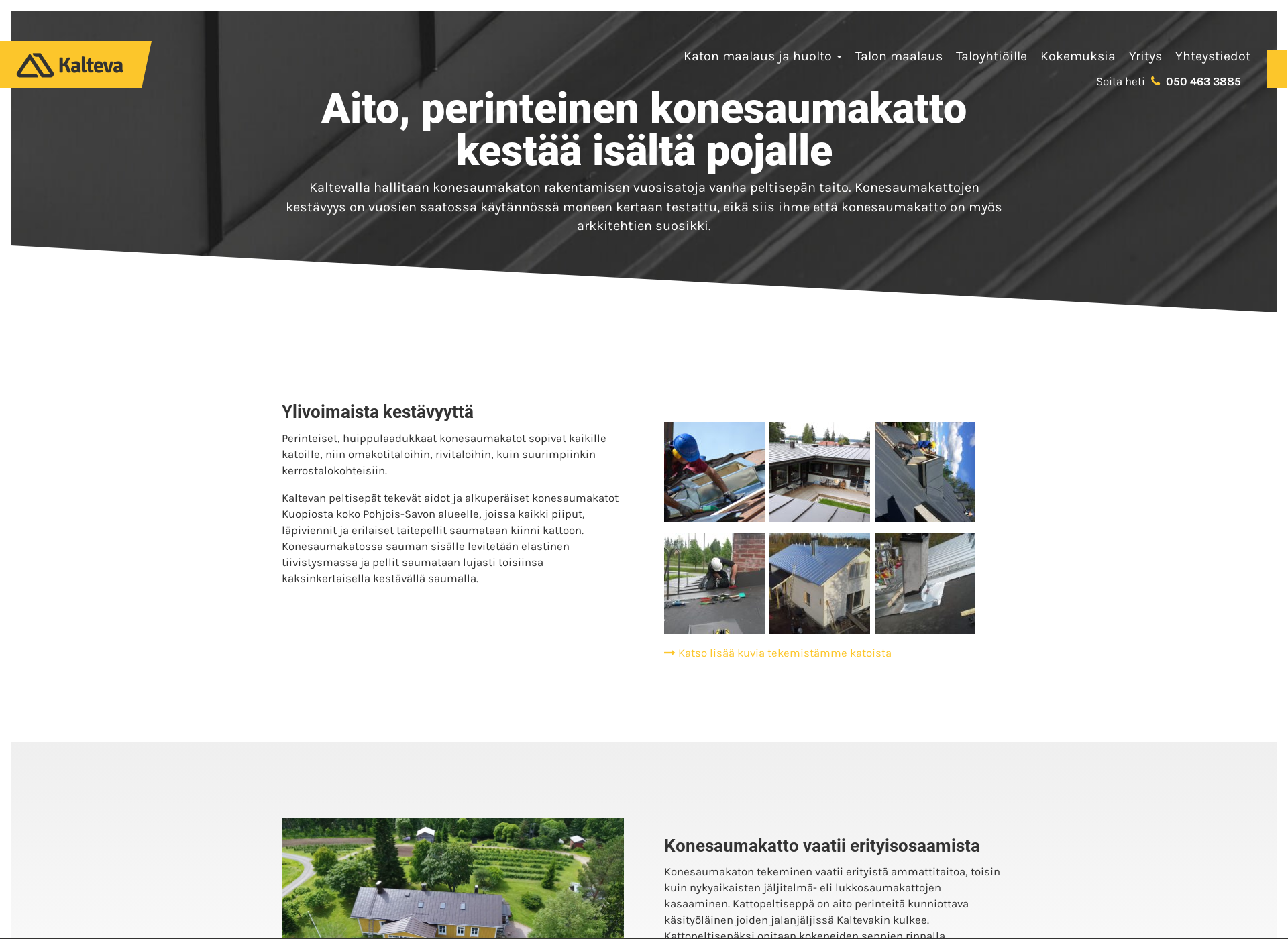 Skärmdump för konesauma.fi