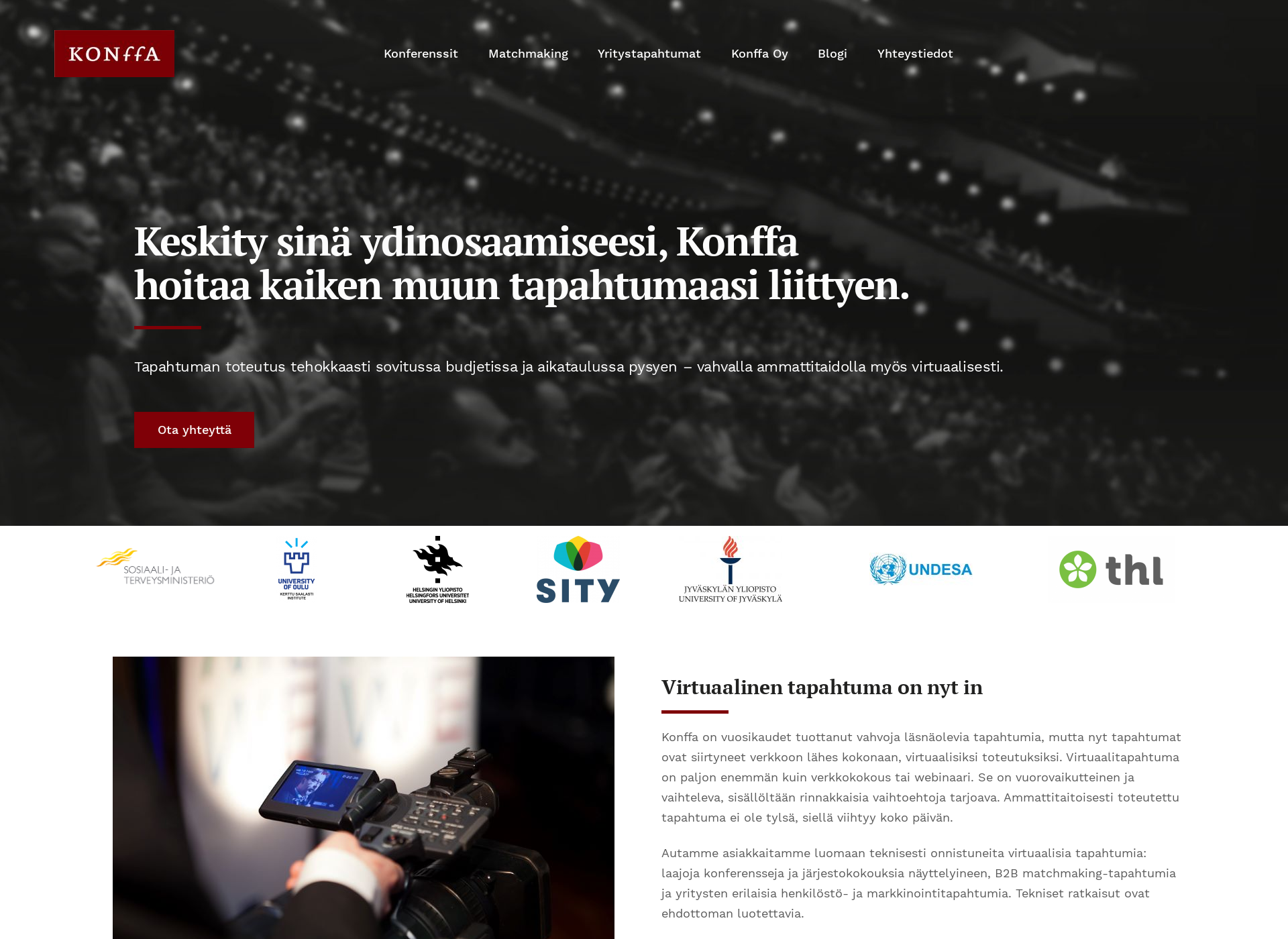 Screenshot for konffa.fi