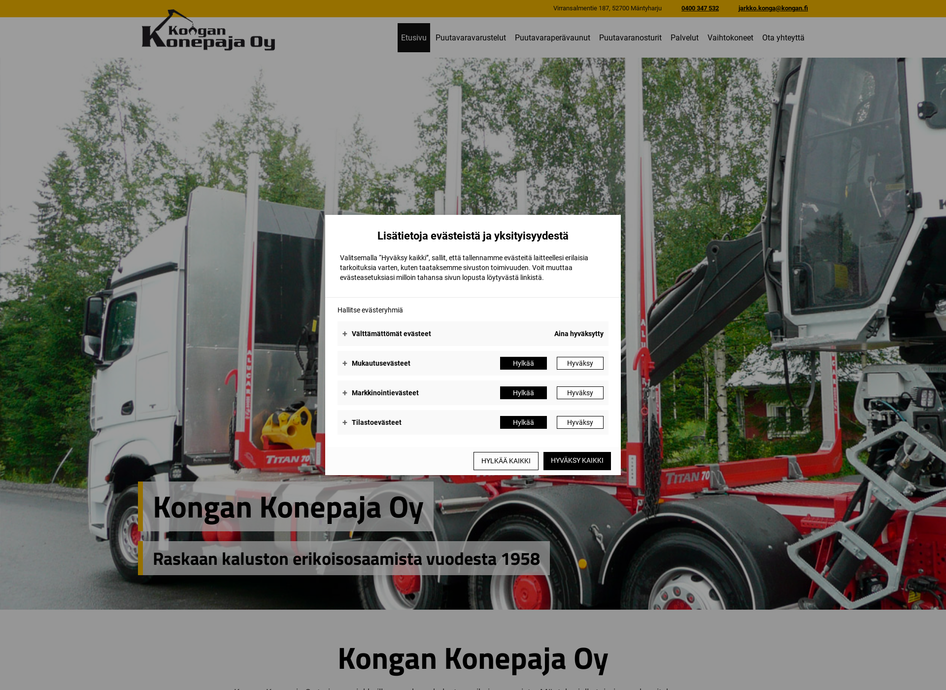 Screenshot for kongan.fi