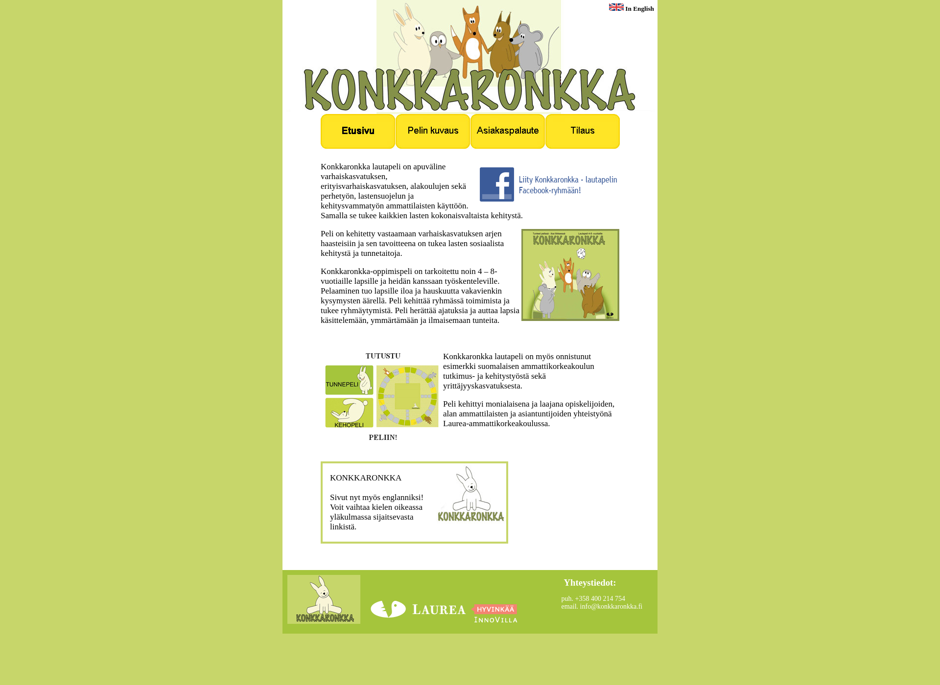 Screenshot for konkkaronkka.fi