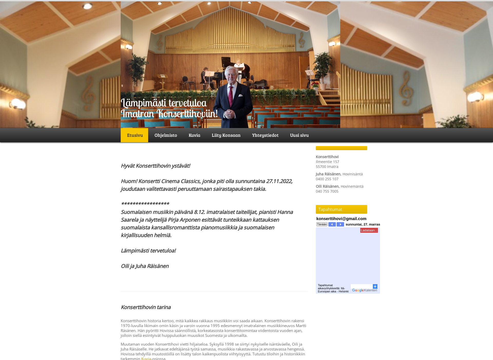 Screenshot for konserttihovi.fi