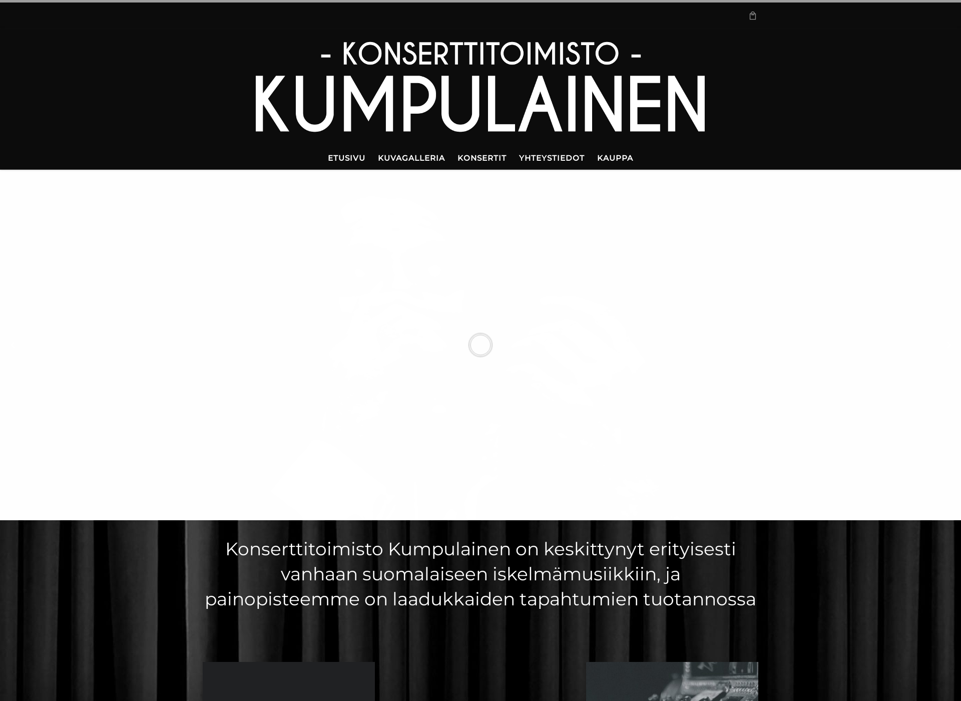 Skärmdump för konserttitoimisto.fi
