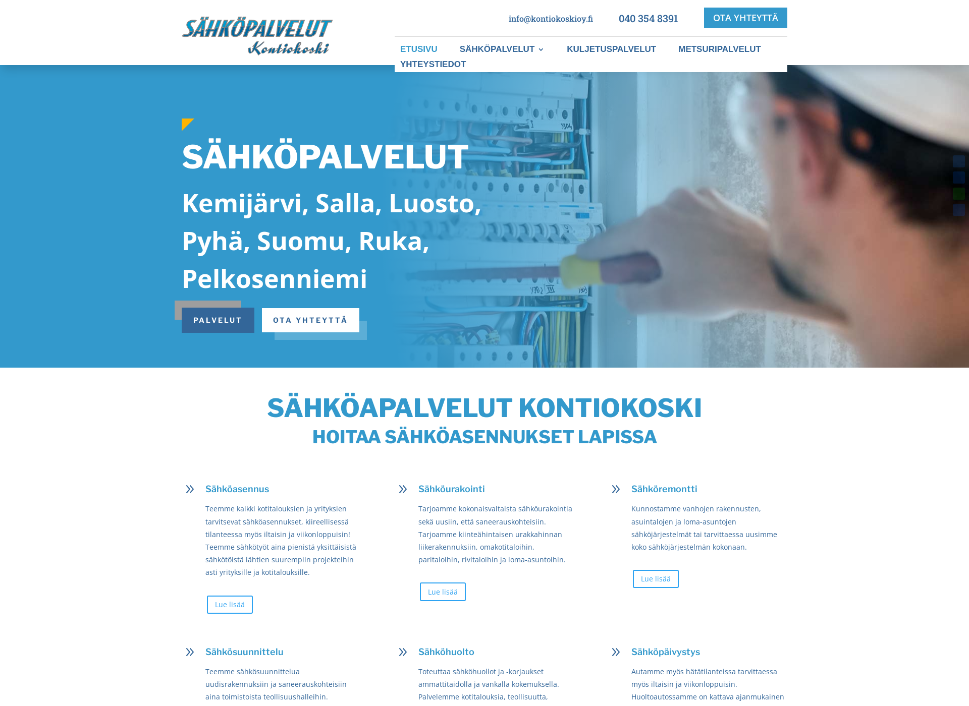 Skärmdump för kontiokoskioy.fi