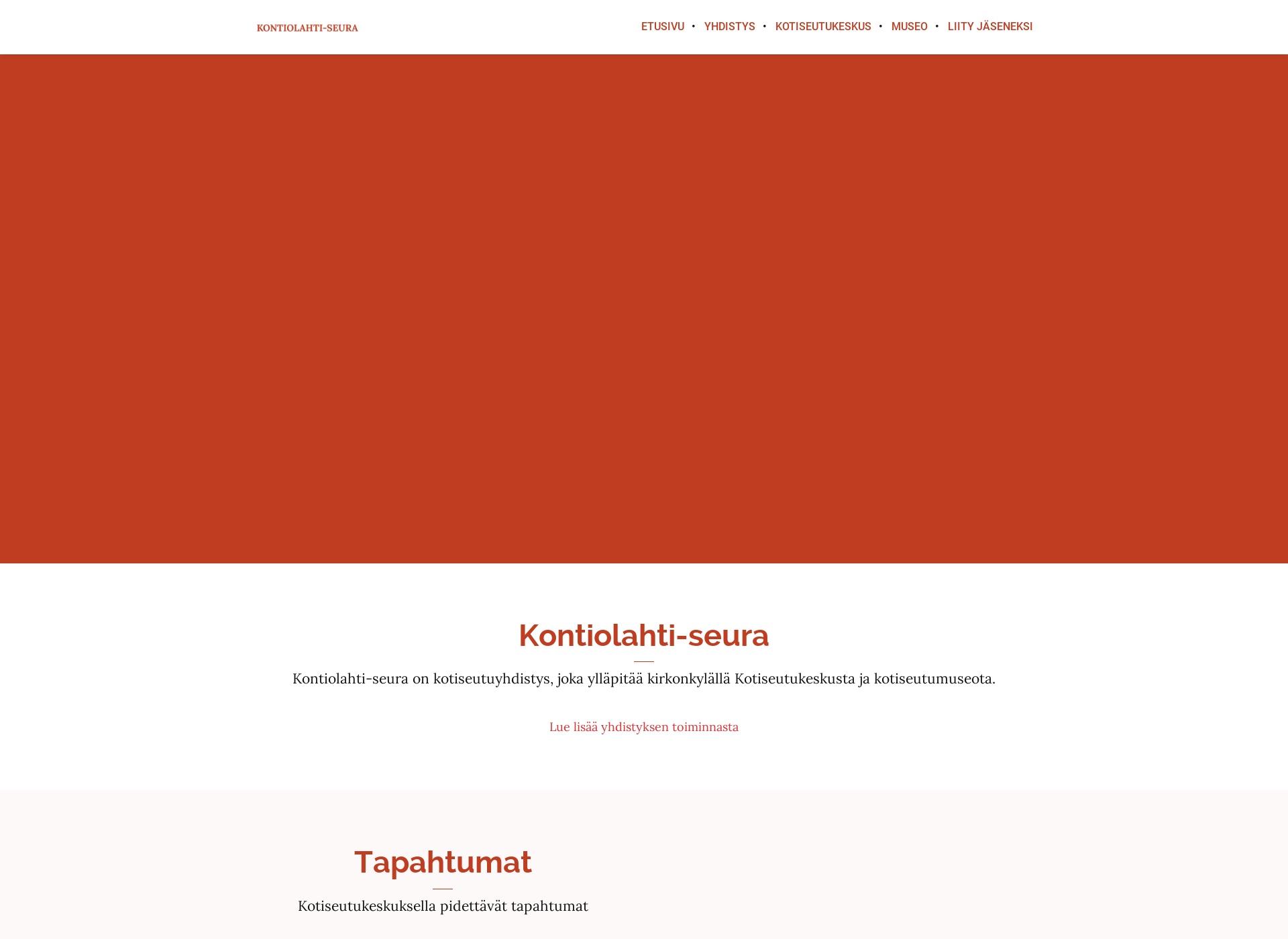 Skärmdump för kontiolahtiseura.fi